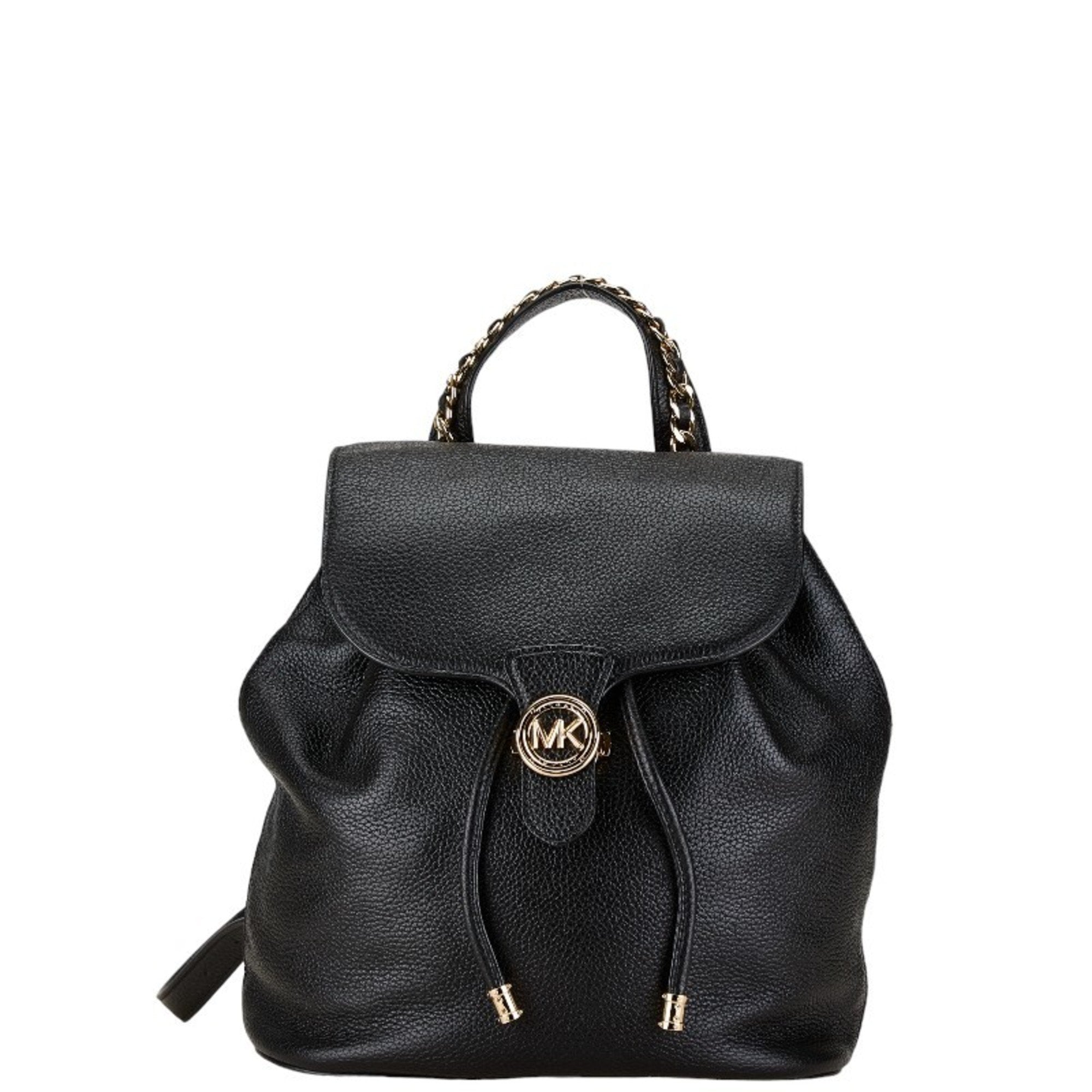 Michael Kors Black Leather Backpack (Pre-Owned)