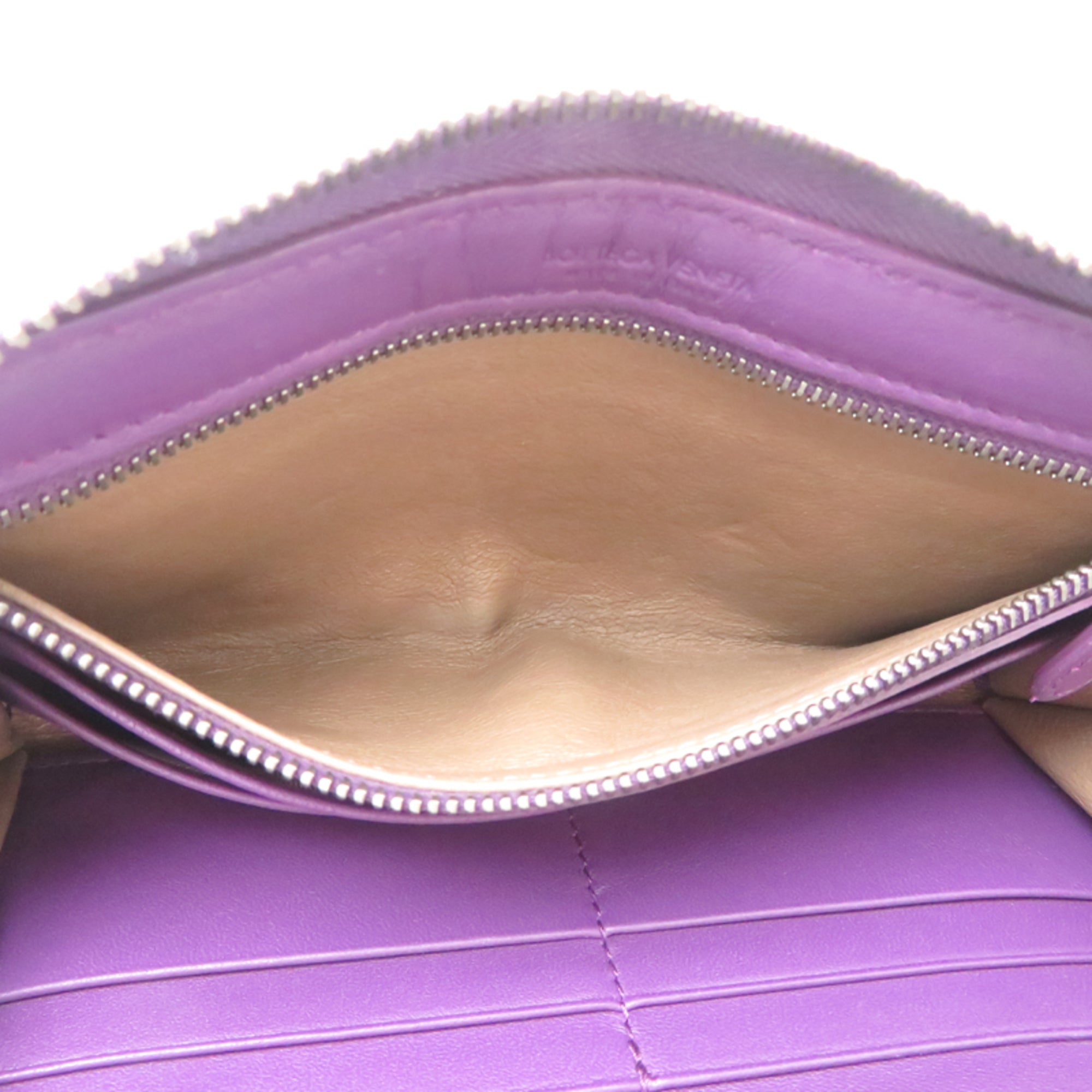 Bottega Veneta Purple Intrecciato Long Wallet (Bi-Fold) (Pre-Owned)