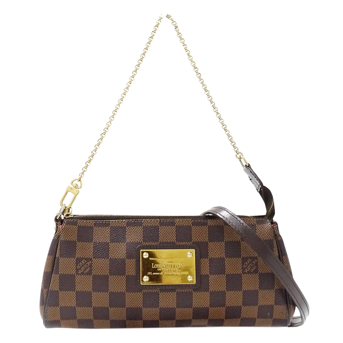Louis Vuitton Damier Canvas Ebene Damier Canvas Handbag Pouch Shoulder Bag (Pre-Owned)