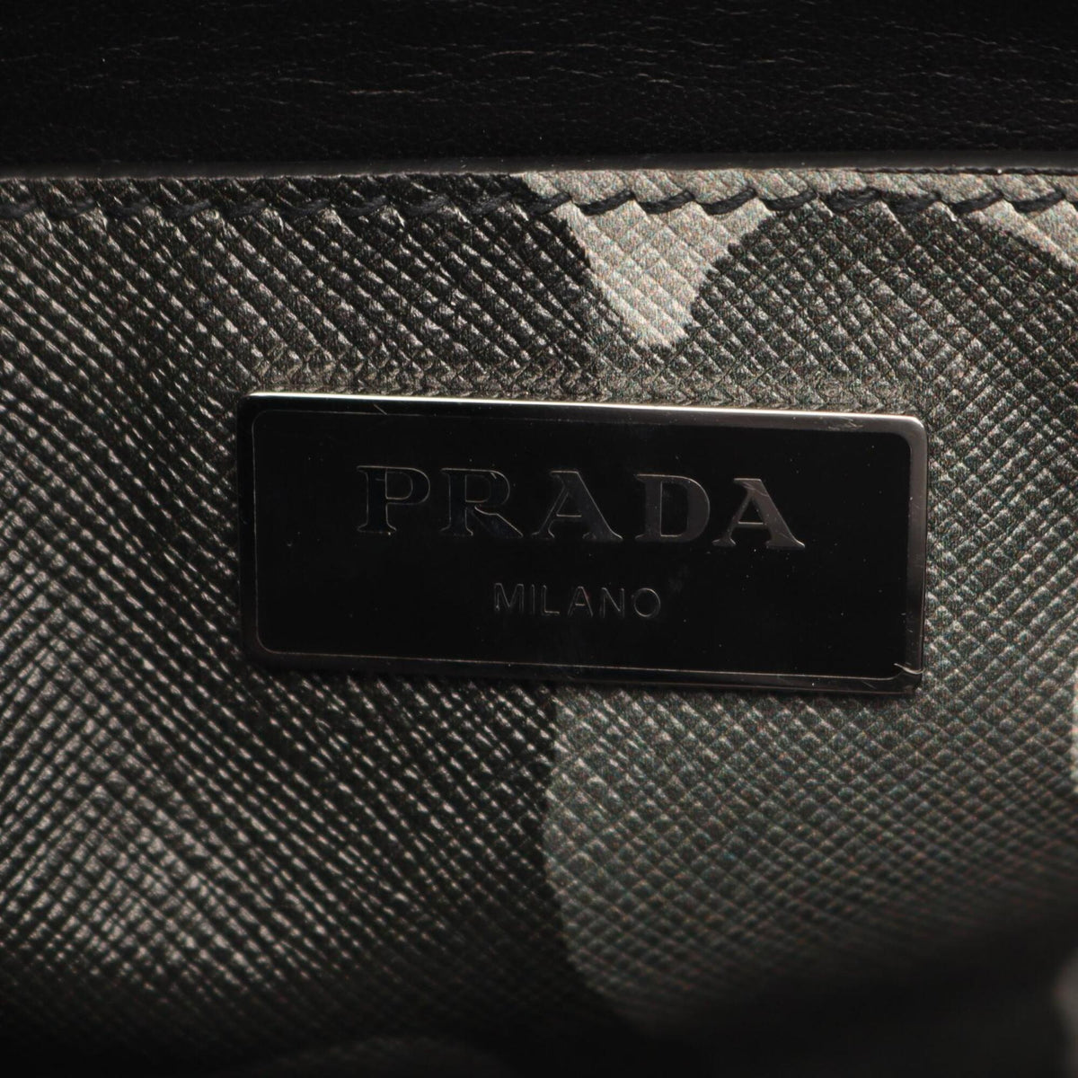 Prada Saffiano Gray Multi-Color Saffiano Handbag (Pre-Owned)