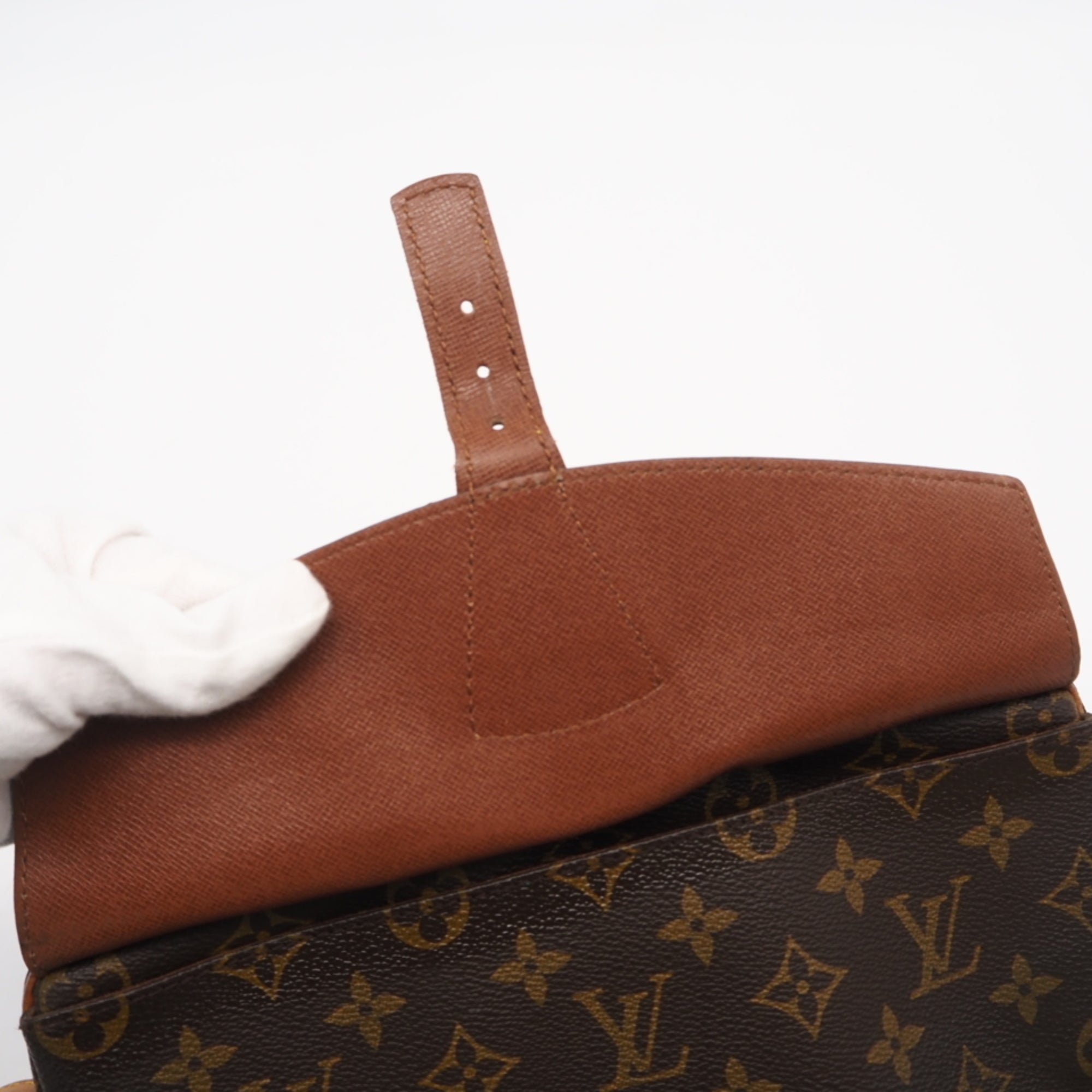 Louis Vuitton Brown Coated Canvas Leather Shoulder Bag (Pre-Owned)