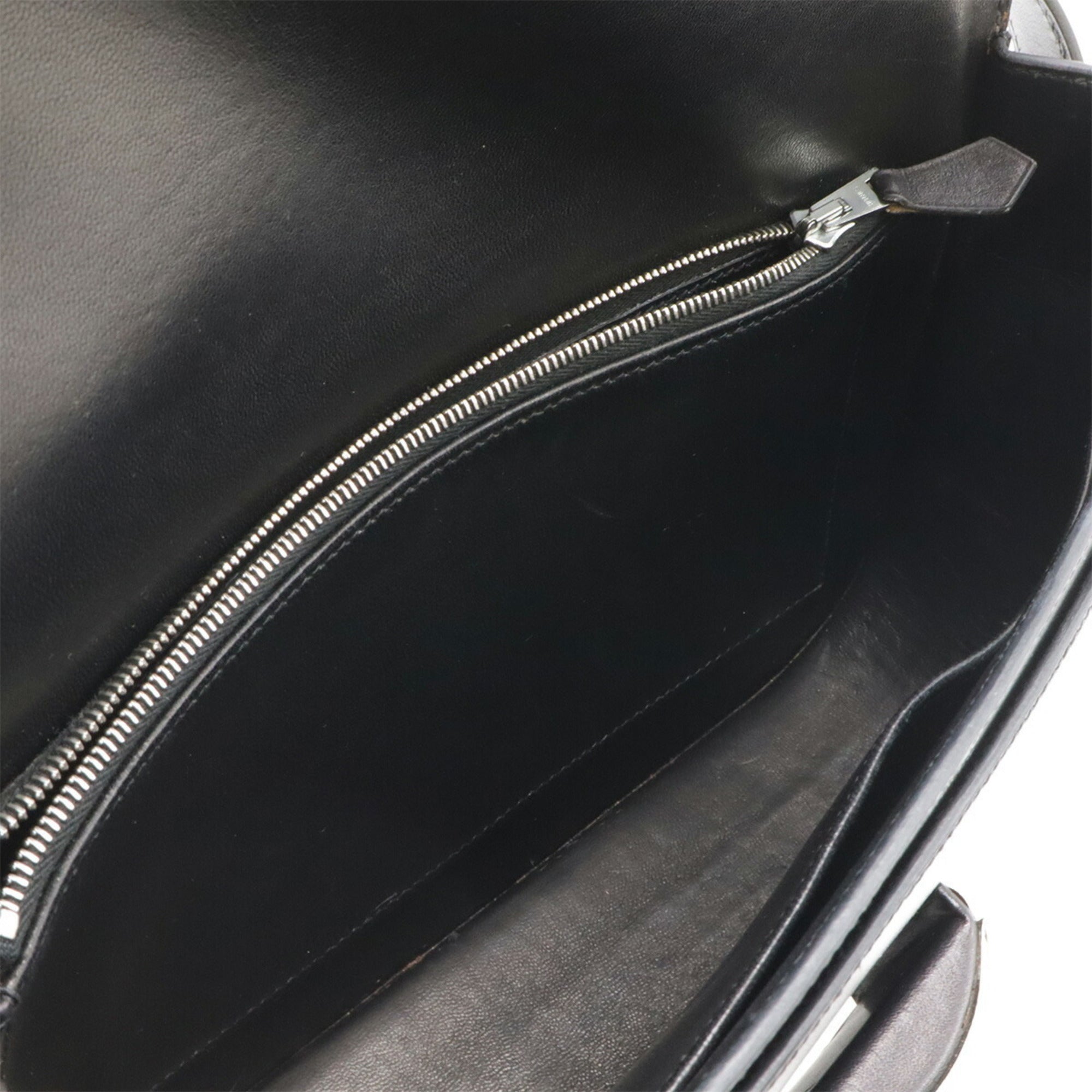 Hermes Black Box Calf Leather Shoulder Bag (Pre-Owned)