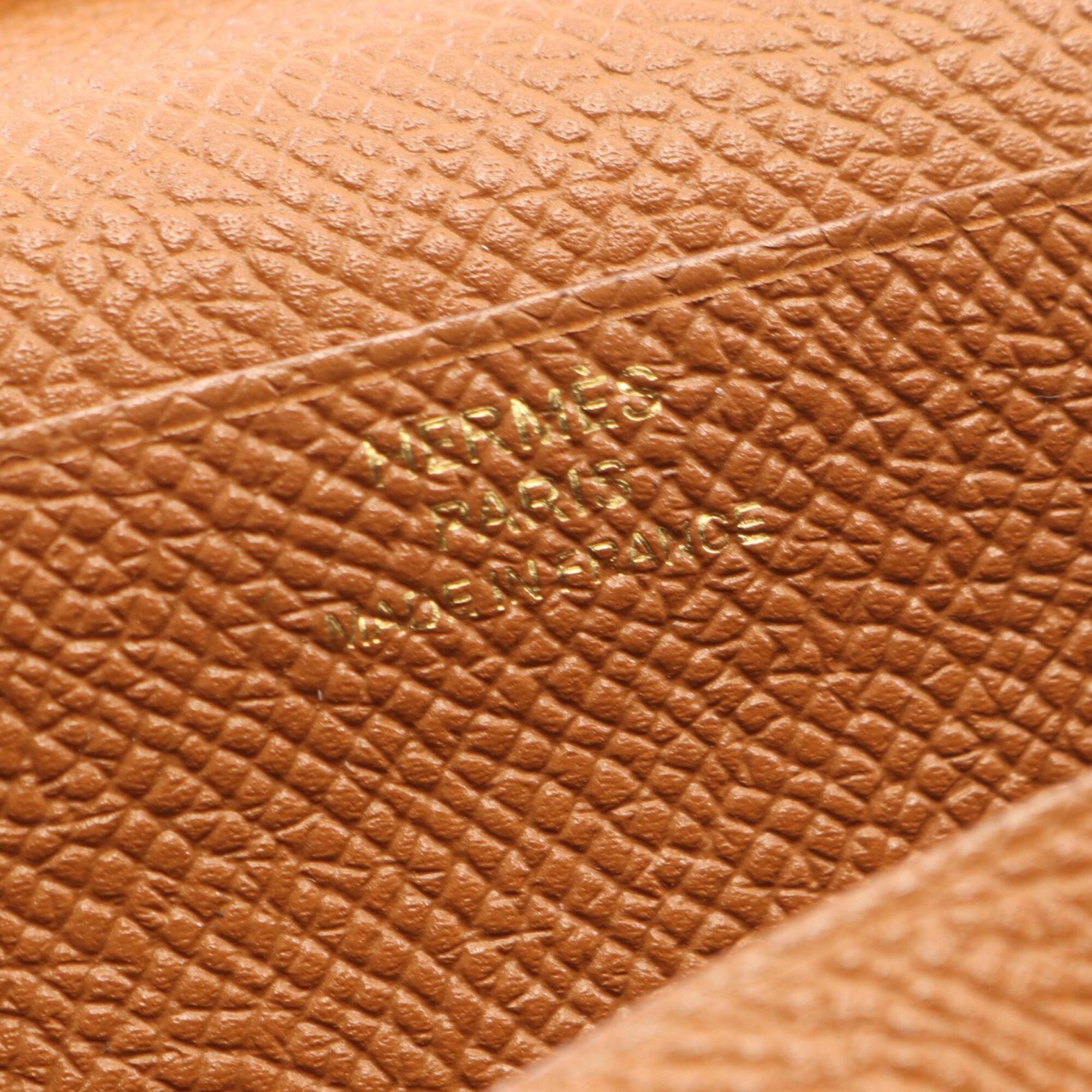 Hermes Brown Epsom Leather Long Wallet (Bi-Fold) (Pre-Owned)