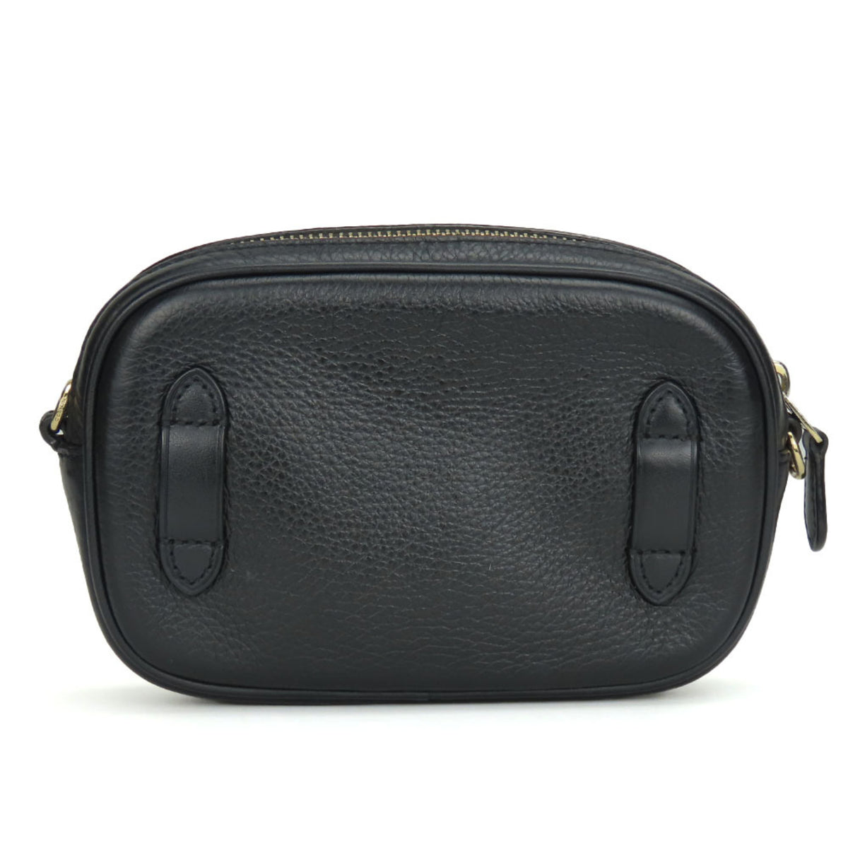 Coach Black Leather Pochette Shoulder Bag (Pre-Owned)