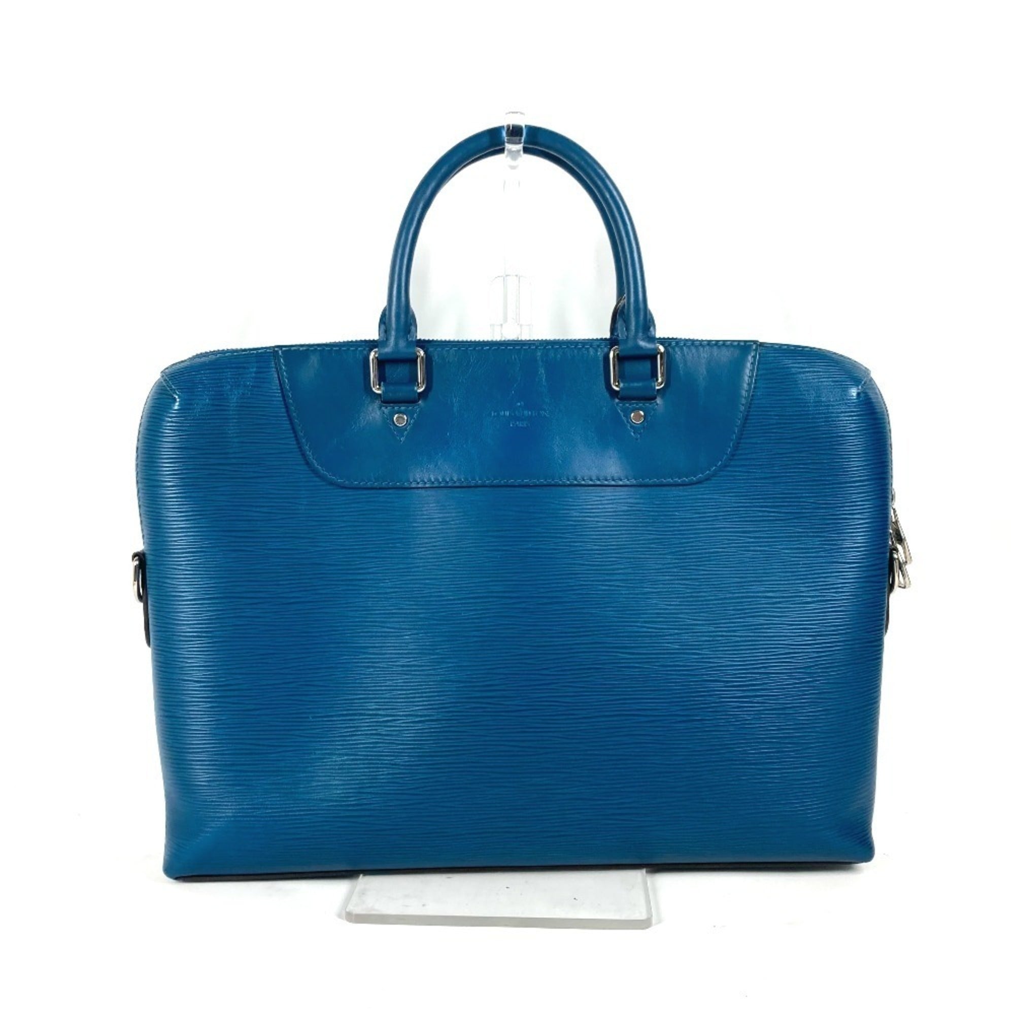 Louis Vuitton Bleu Celeste Blue Epi Leather Briefcase Handbag (Pre-Owned)