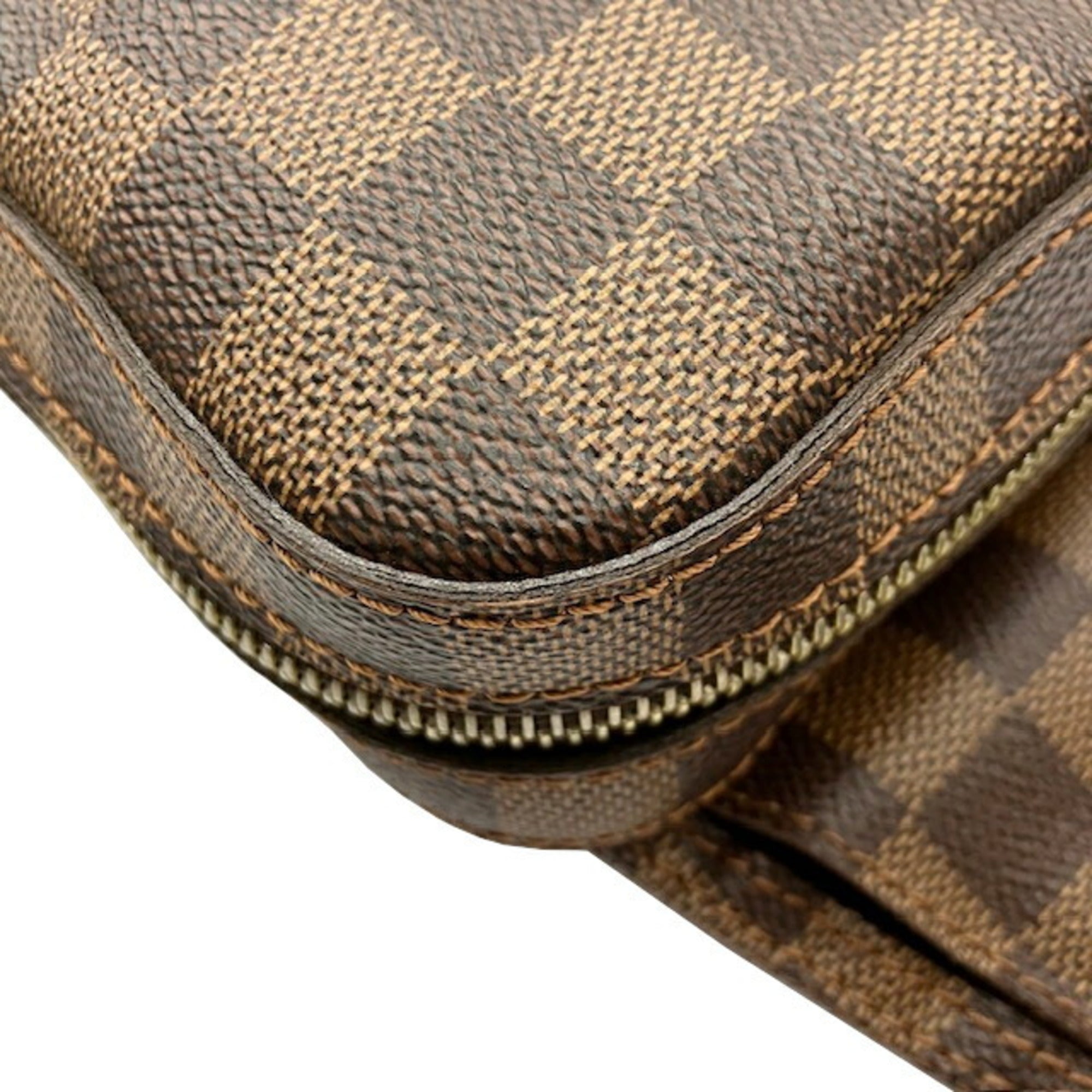 Louis Vuitton Ebene Damier Canvas Shoulder Bag Sling Bag (Pre-Owned)
