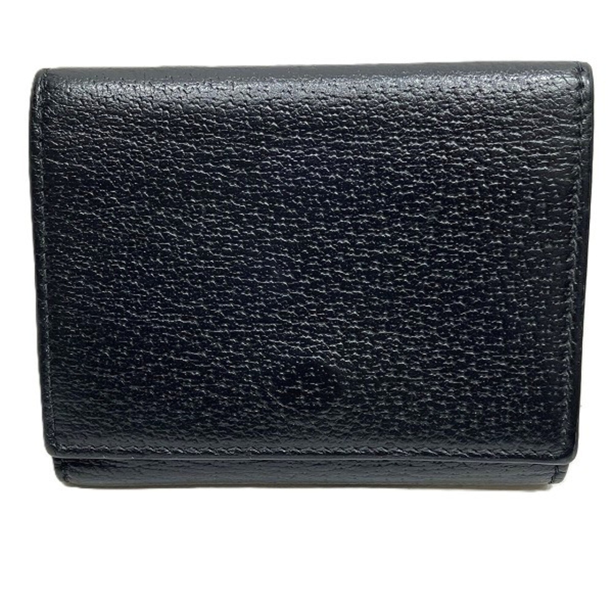 Gucci Black Leather Wallet (Tri-Fold) (Pre-Owned)