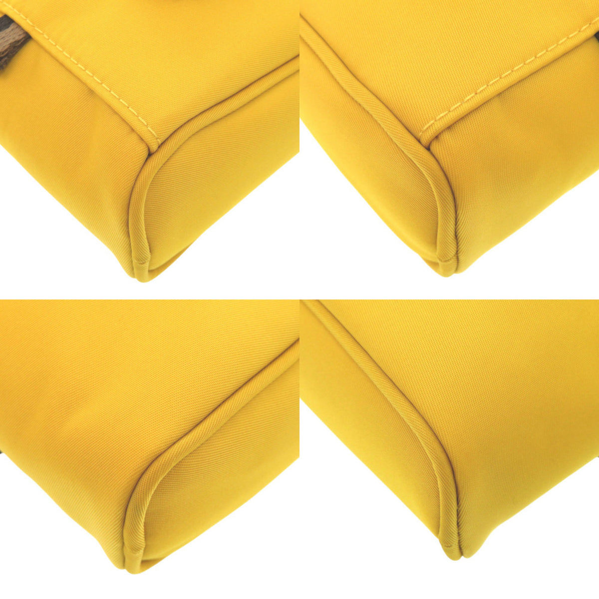 Fendi Yellow Nylon Pouch Shoulder Bag (Pre-Owned)