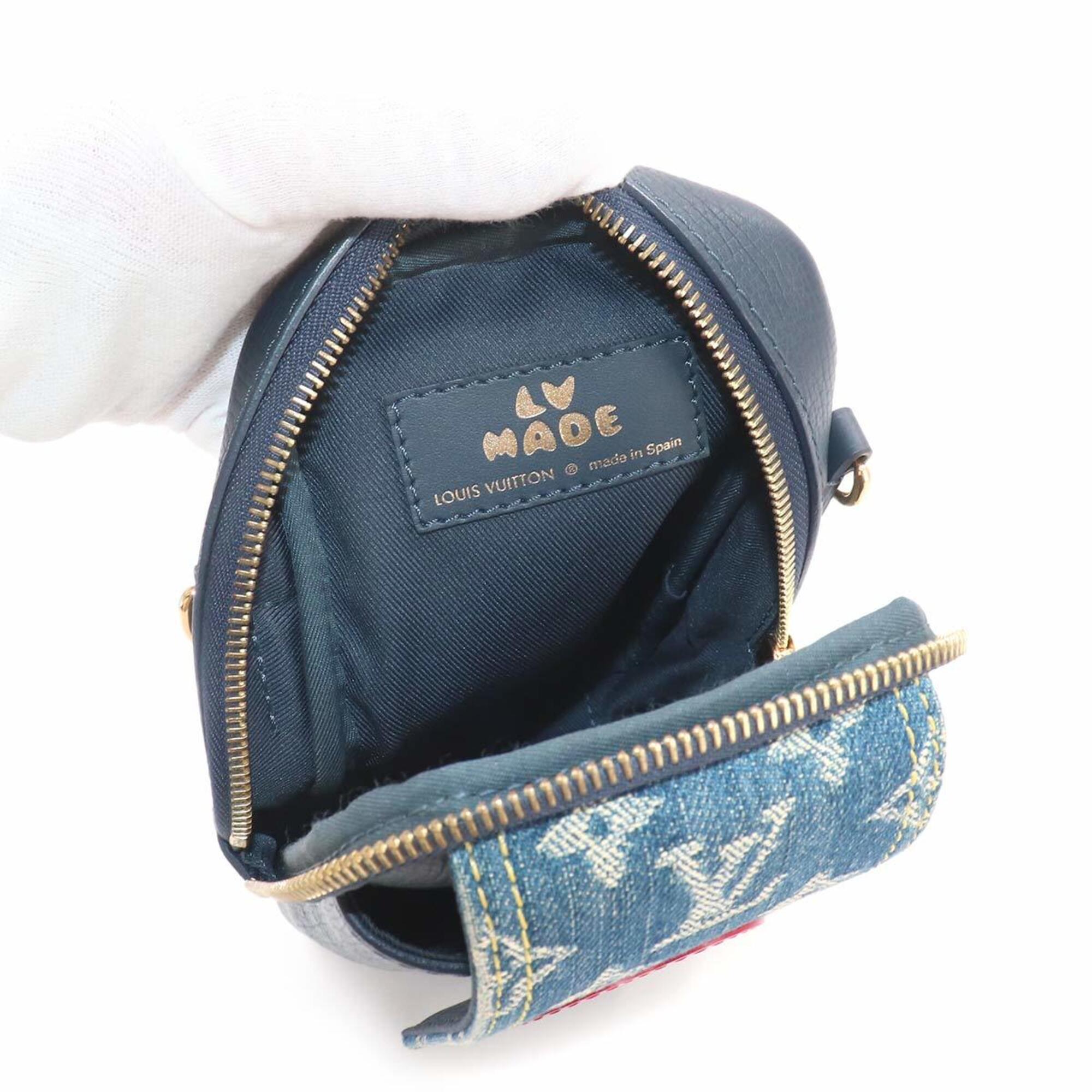 Louis Vuitton Navy Monogram Denim Leather Shoulder Bag (Pre-Owned)