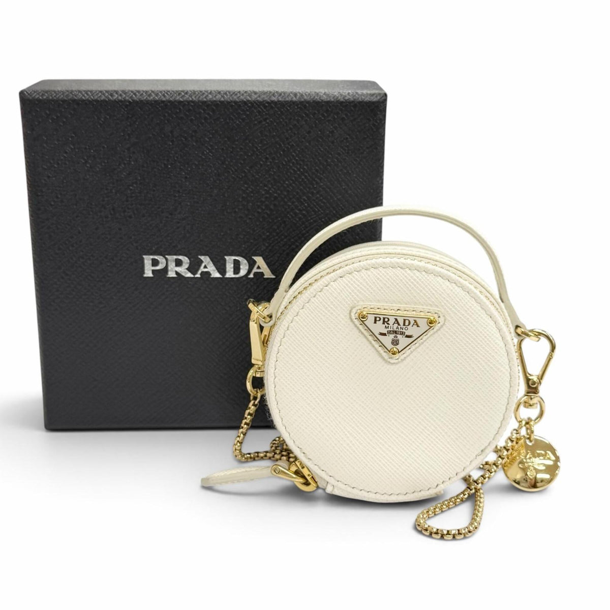 Prada White Leather Pouch (Pre-Owned)