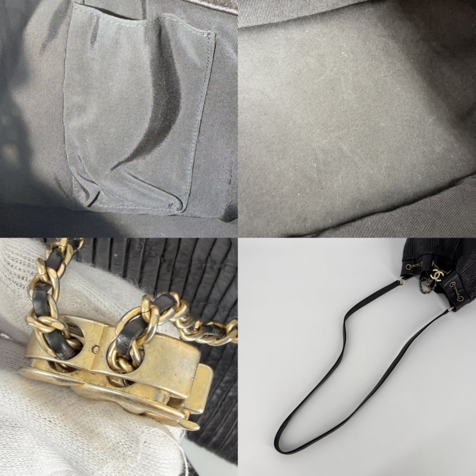Chanel Black Leather Shoulder Bag (Pre-Owned)