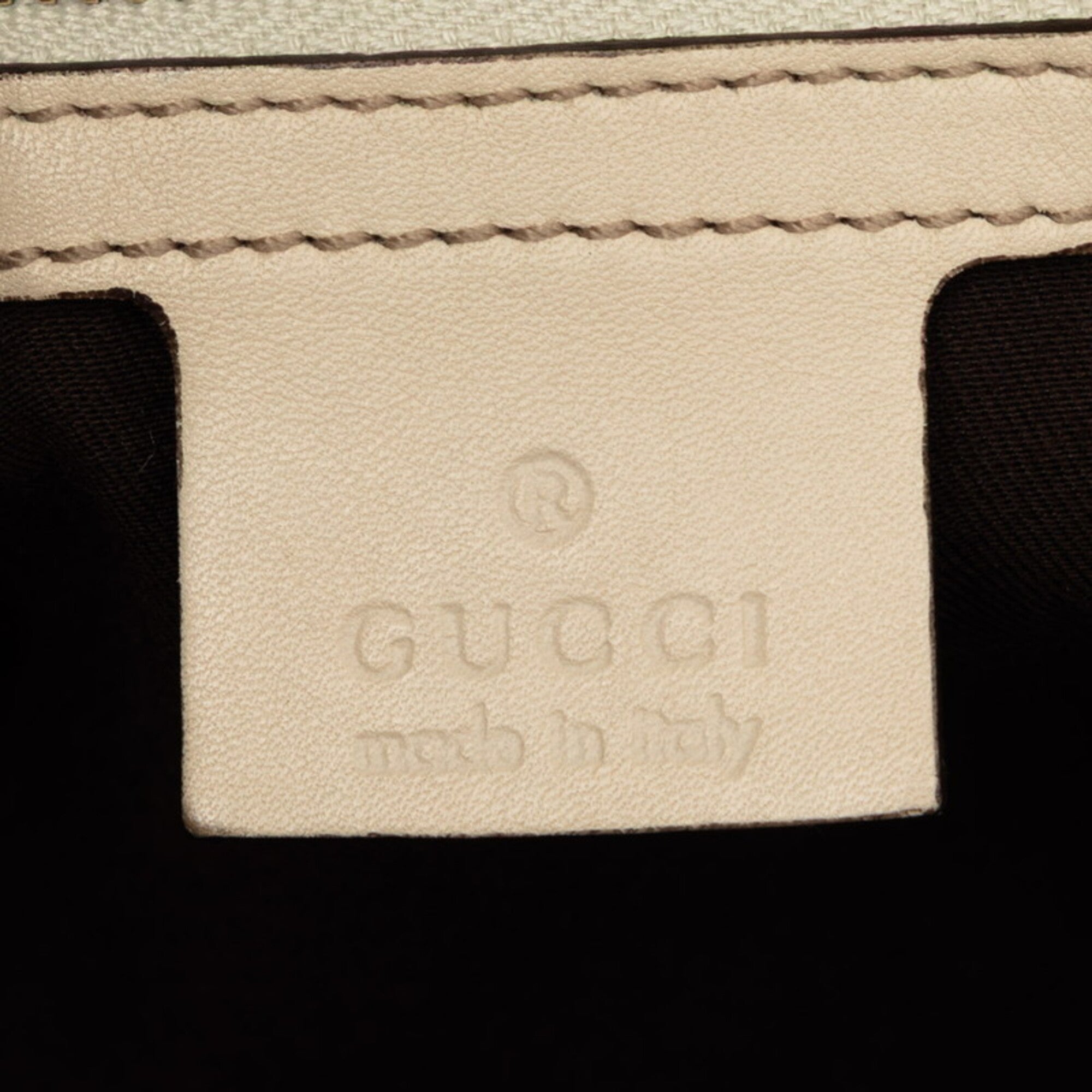Gucci Beige Ivory Leather Shoulder Bag Tote Bag (Pre-Owned)