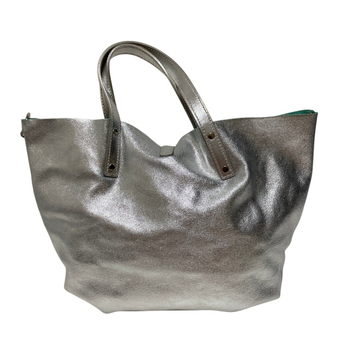 Tiffany Blue Leather Tote Bag (Pre-Owned)
