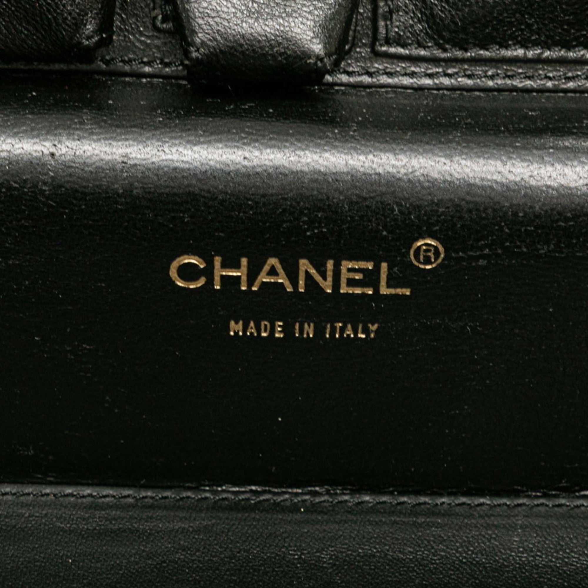 Chanel Black Leather Vanity Bag (Pre-Owned)