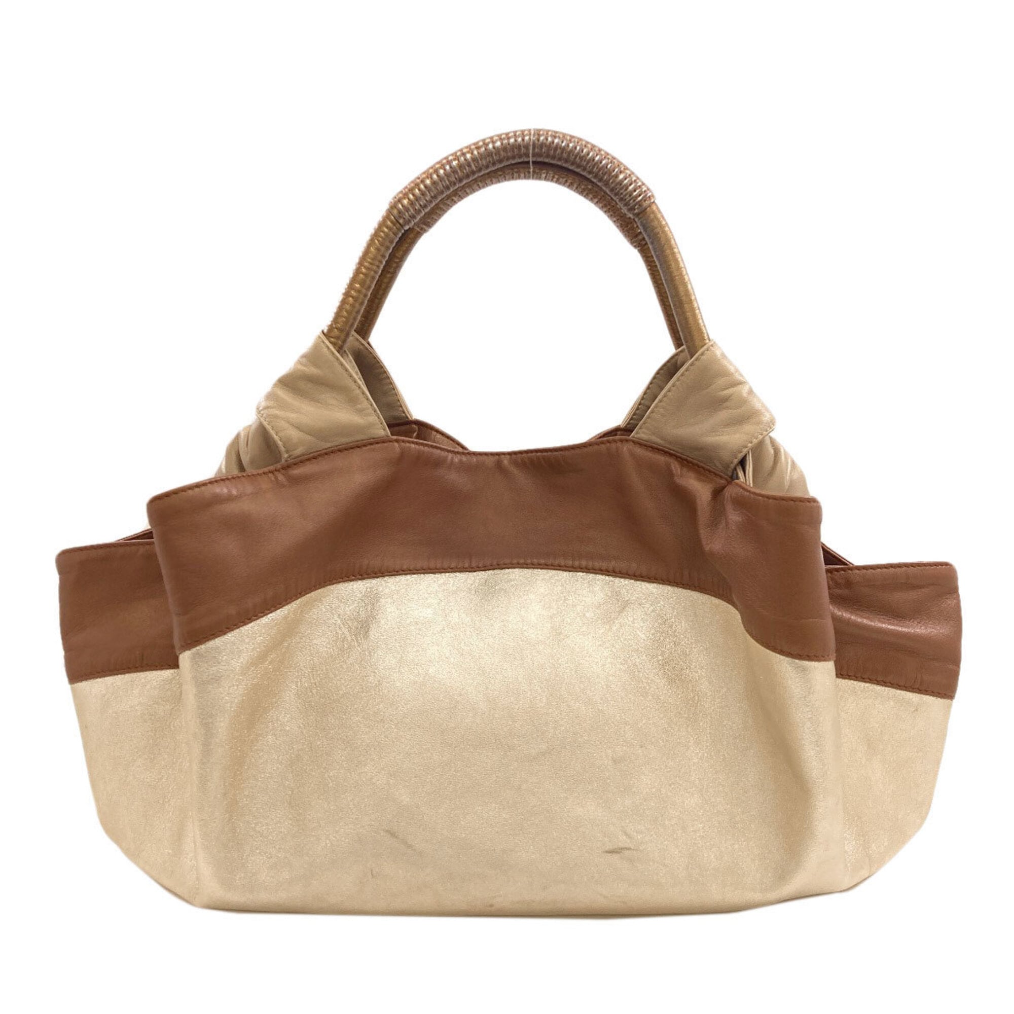 Loewe Nappa Aire Gold Leather Handbag (Pre-Owned)