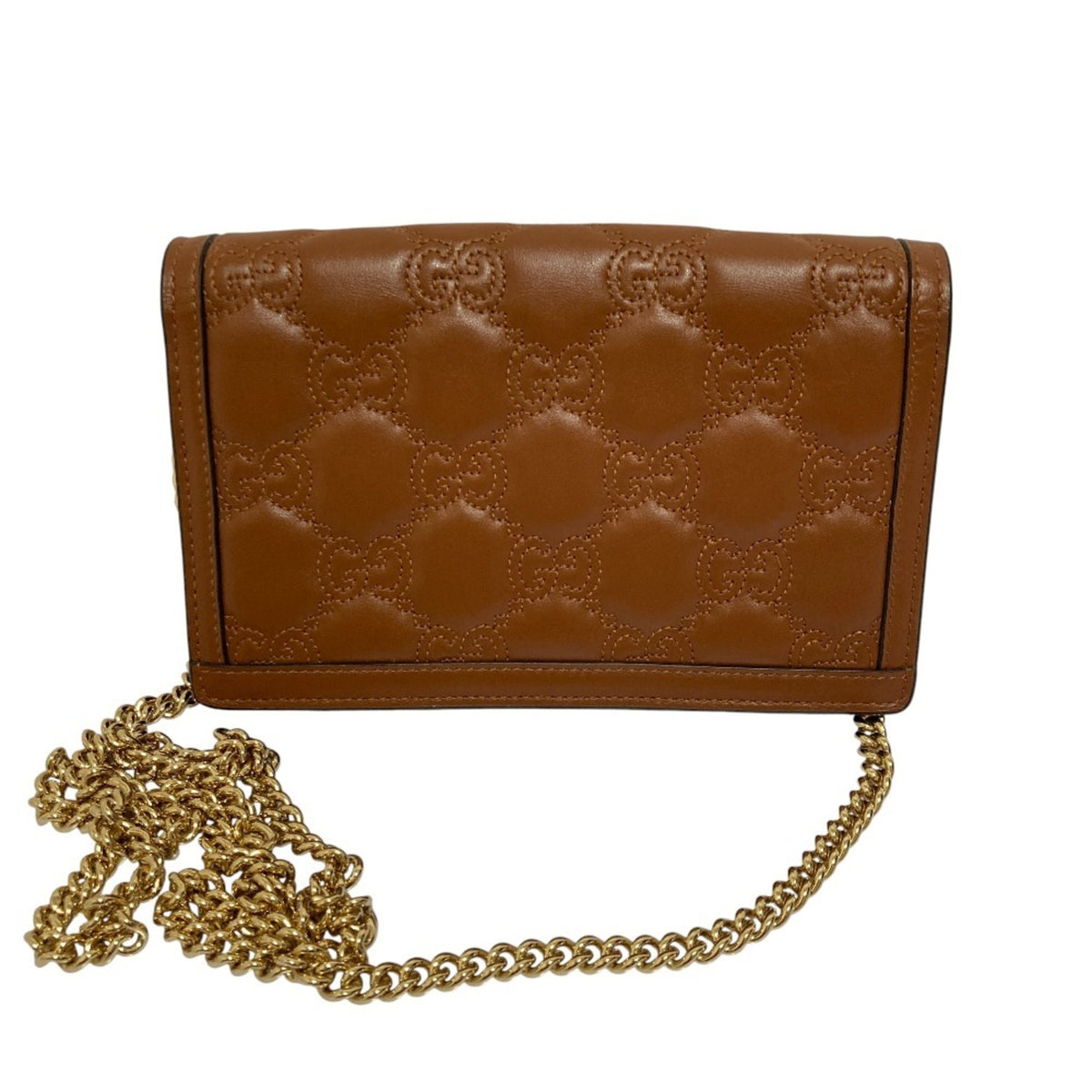 Gucci Brown Leather Shoulder Bag (Pre-Owned)