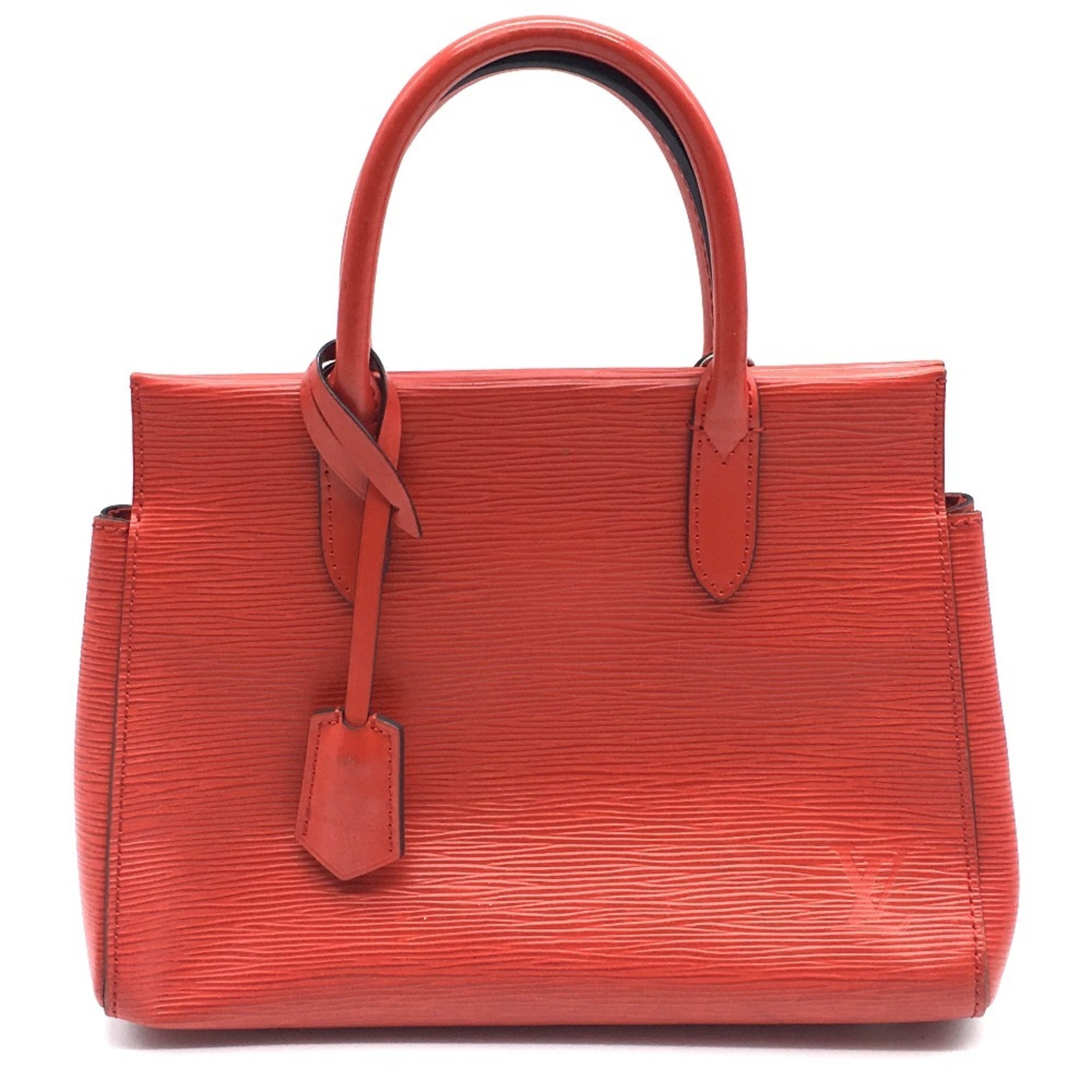 Louis Vuitton Castilian Red Red Color Epi Leather Handbag Shoulder Bag (Pre-Owned)