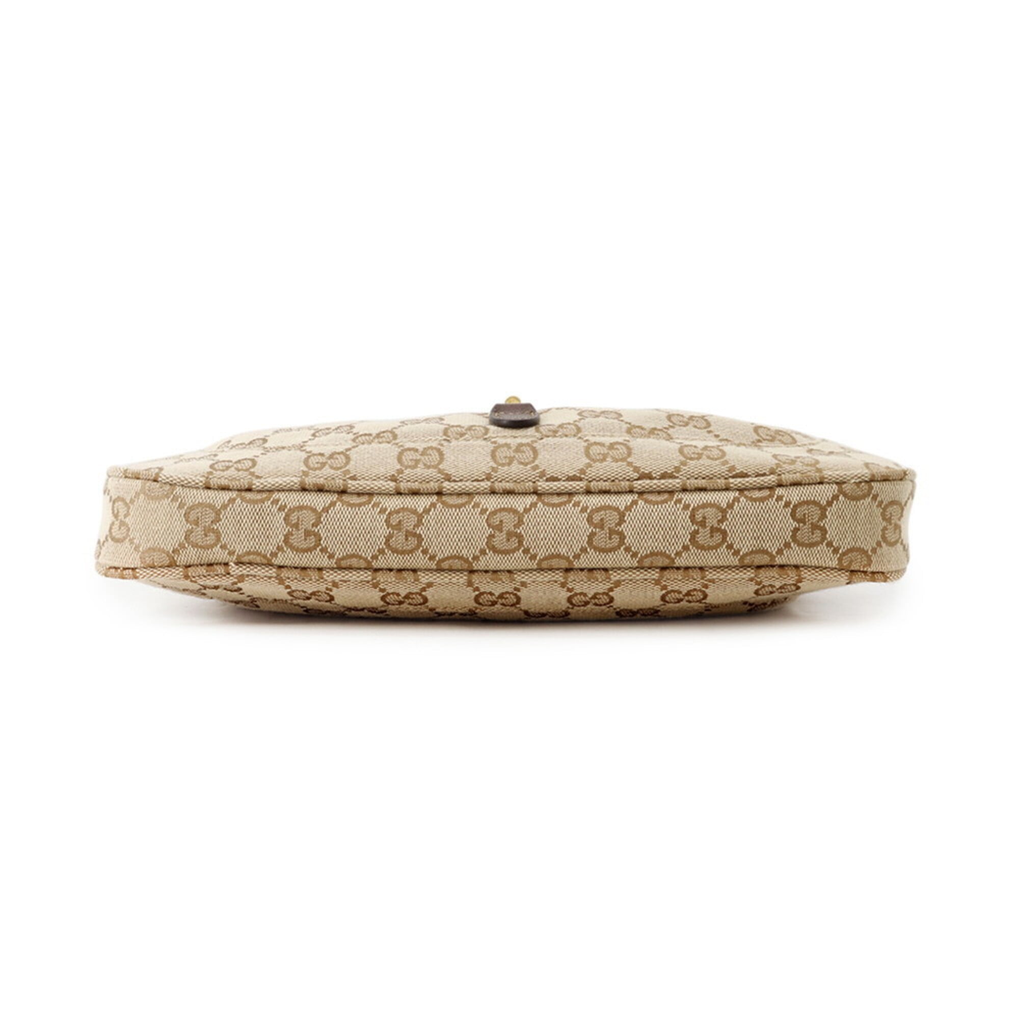 Gucci Brown Gg Canvas Leather Handbag Shoulder Bag (Pre-Owned)