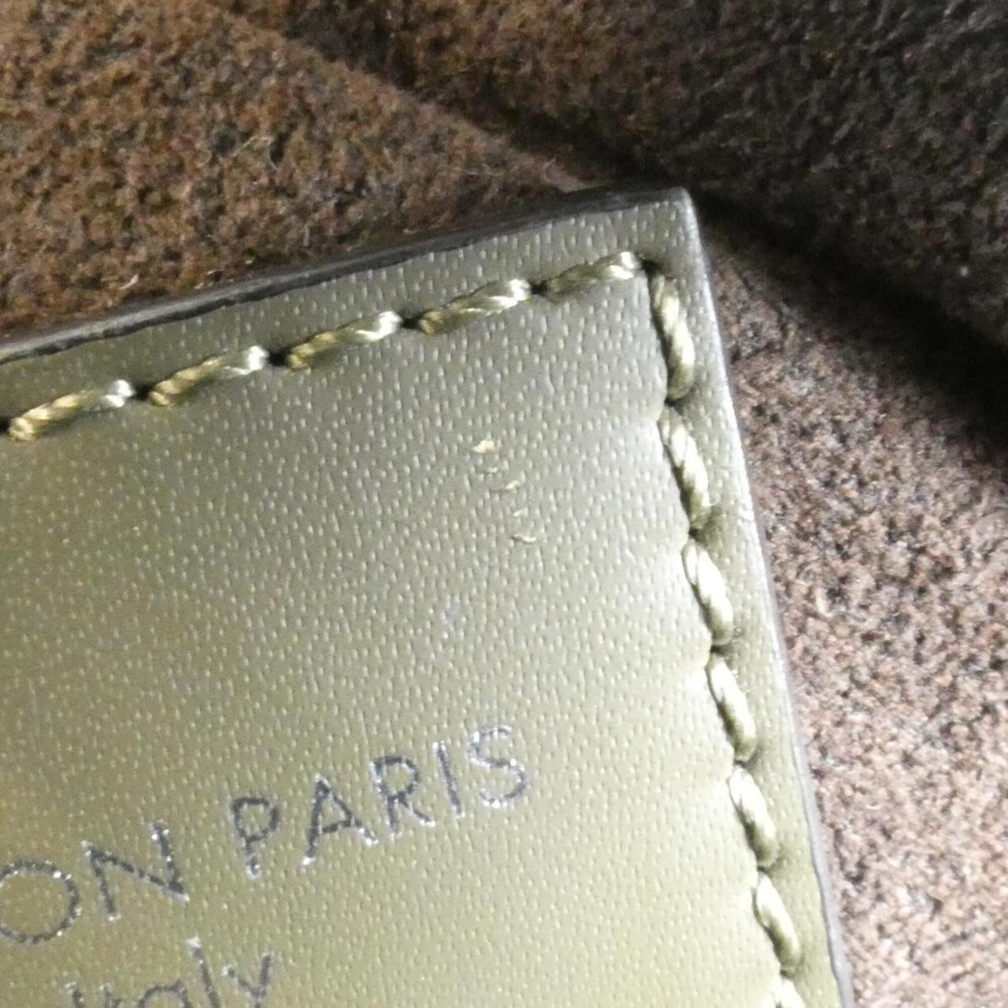 Louis Vuitton Monogram Khaki Marron Coated Canvas Leather Shoulder Bag (Pre-Owned)