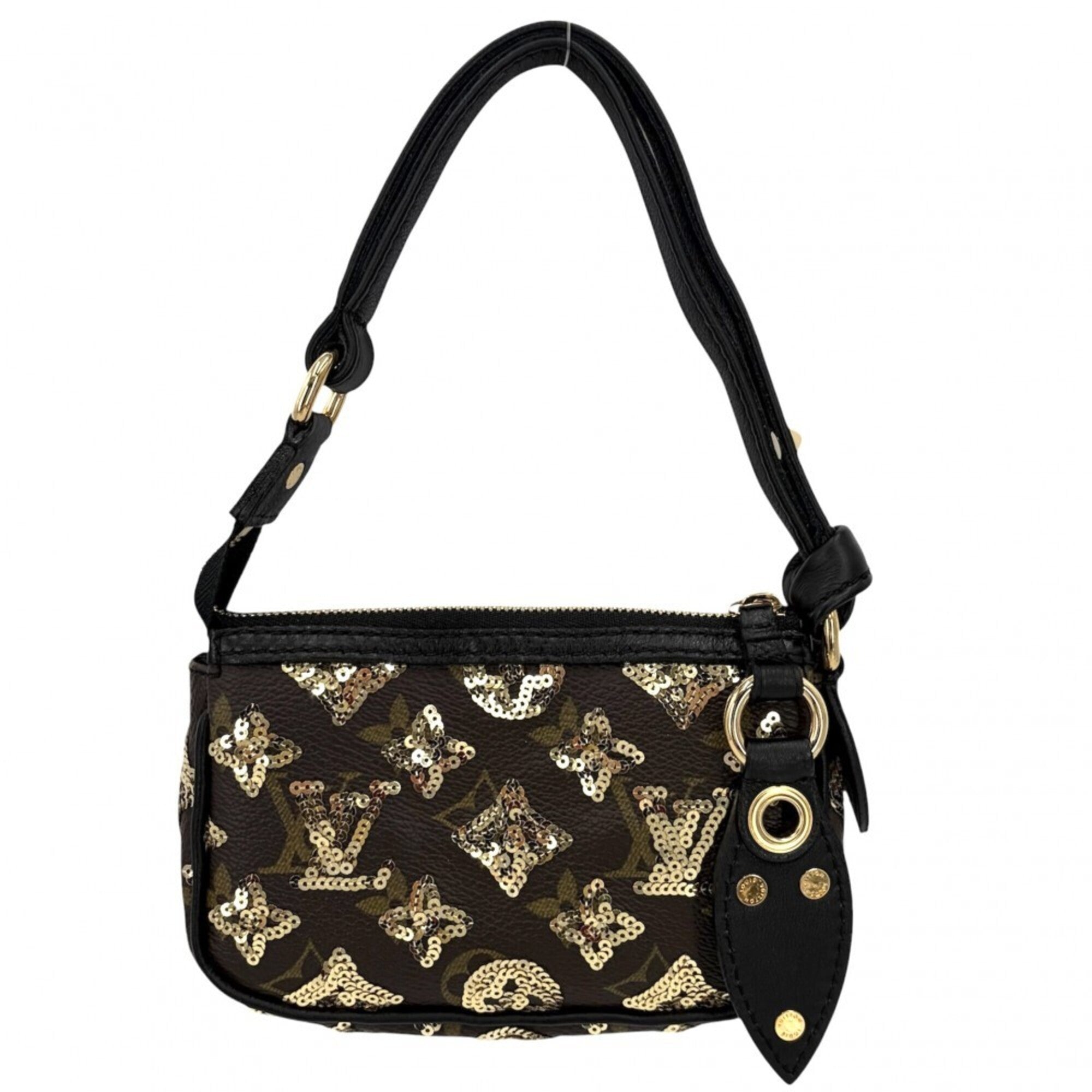Louis Vuitton Black Brown Monogram Eclipse Leather Handbag (Pre-Owned)