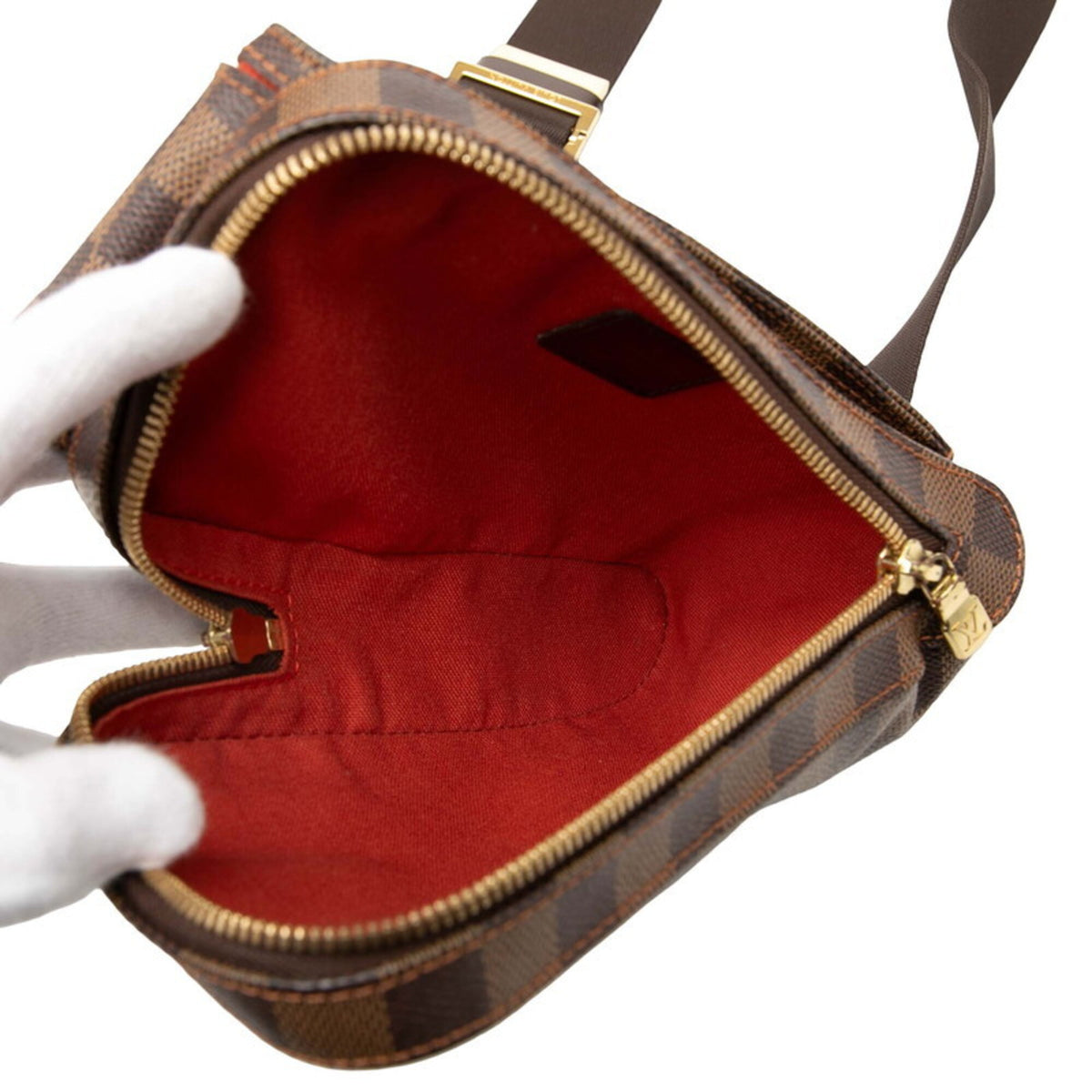 Louis Vuitton Damier Brown Pvc Leather Sling Bag (Pre-Owned)