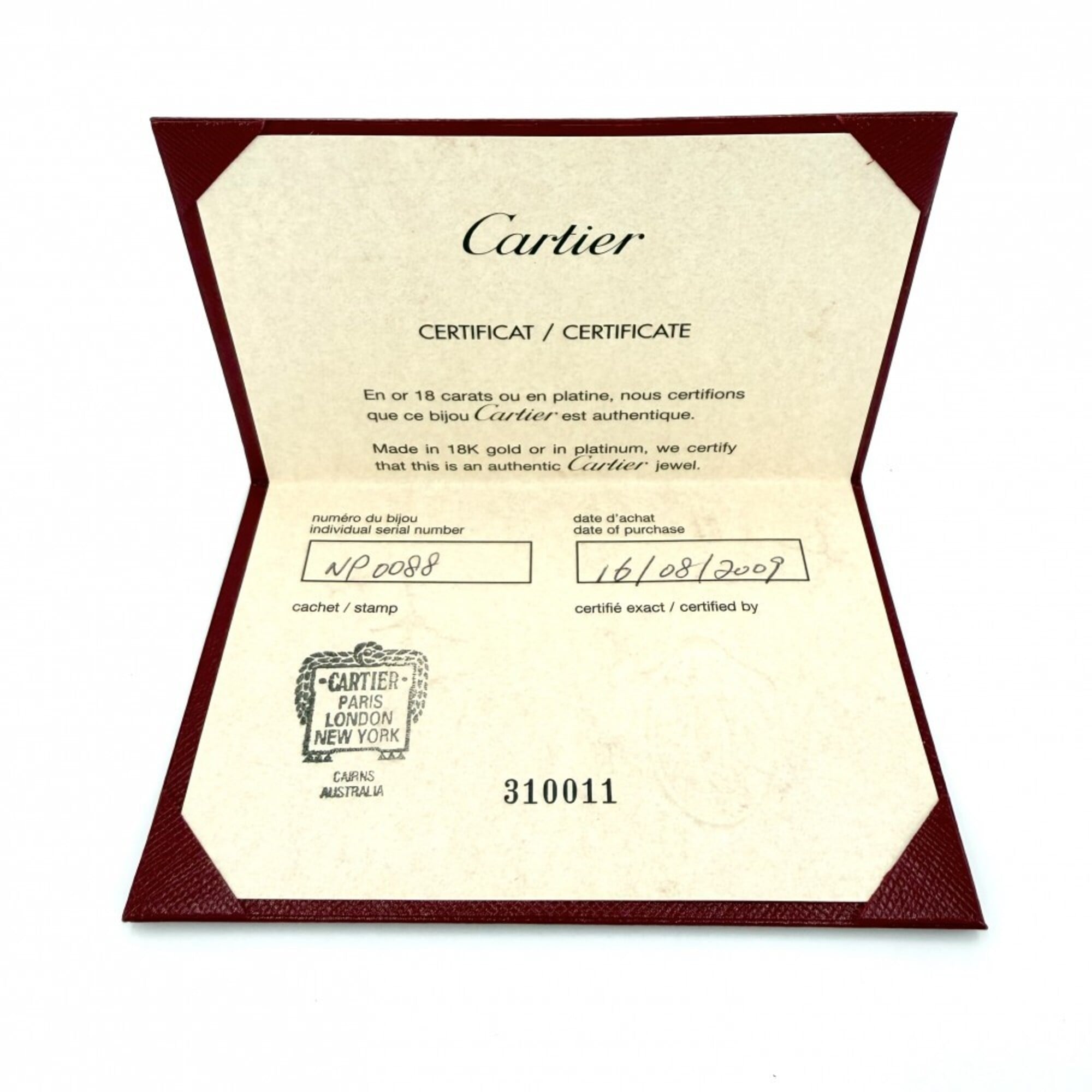 Cartier White Gold (18K) Band Ring (Pre-Owned)