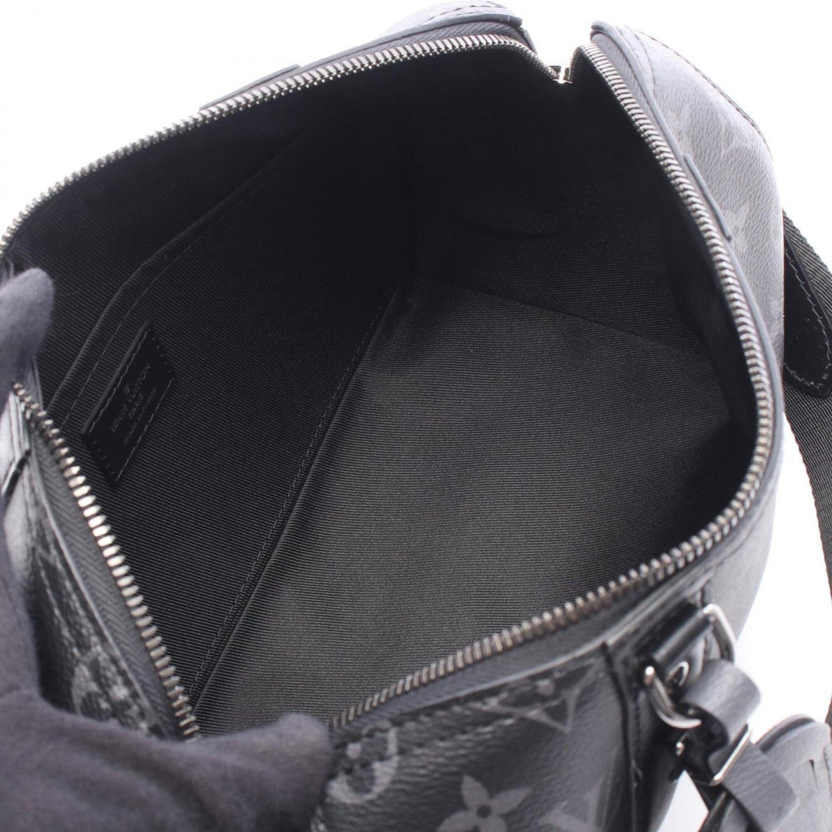 Louis Vuitton Black Gray Coated Canvas Monogram Eclipse Leather Handbag Shoulder Bag (Pre-Owned)