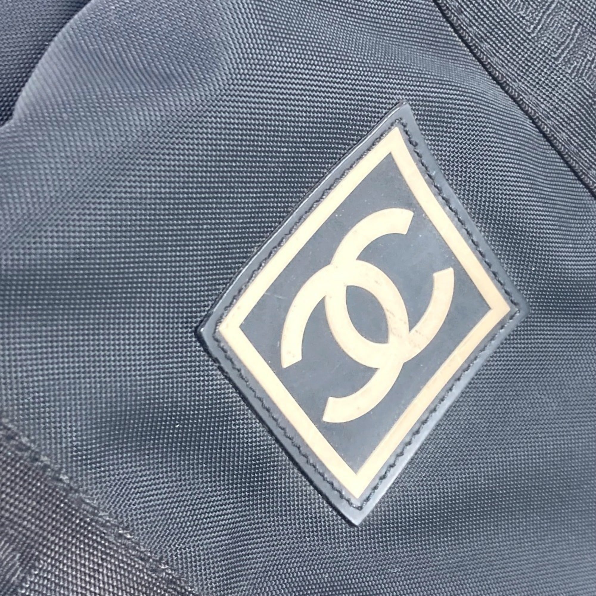 Chanel Black Nylon Boston Bag Shoulder Bag (Pre-Owned)