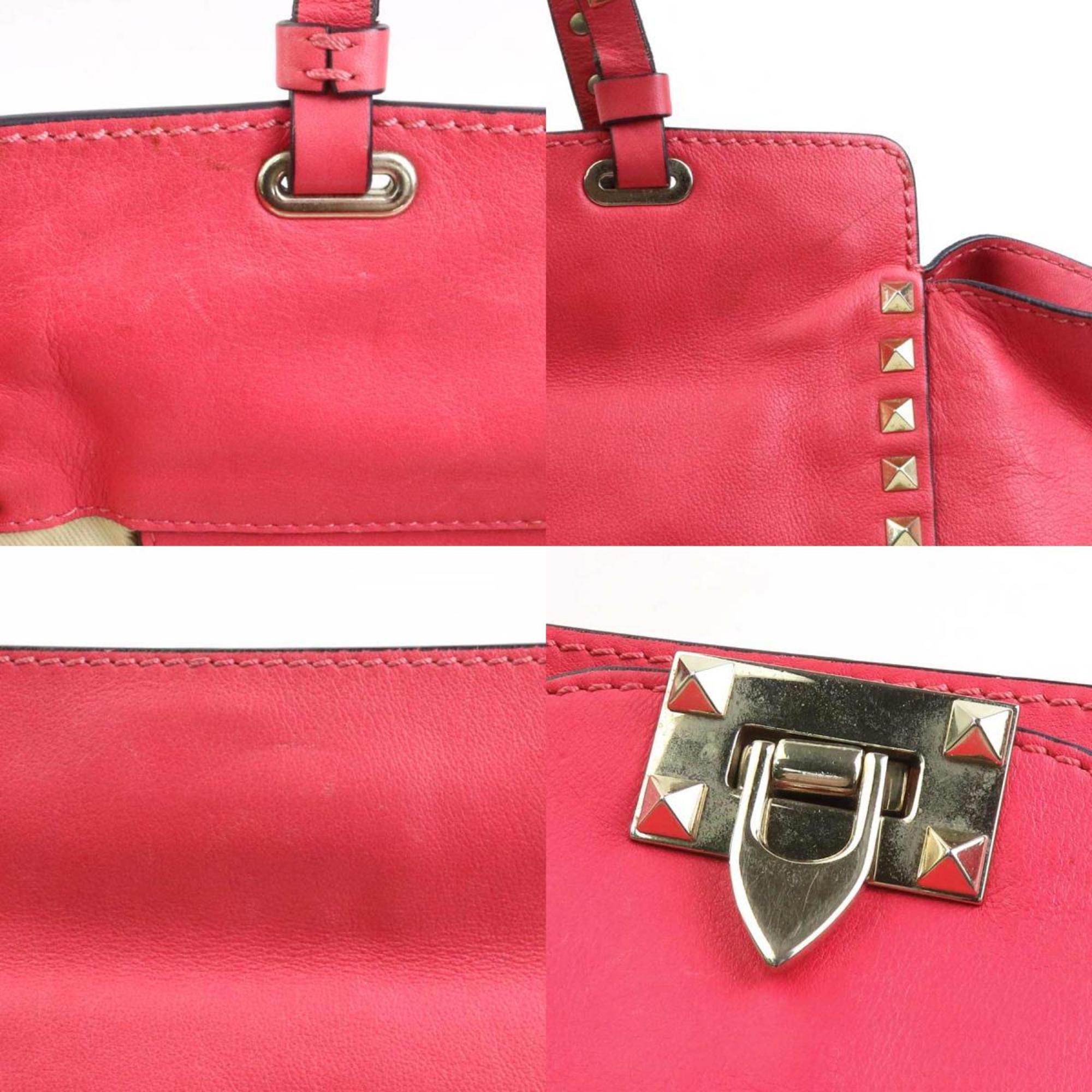 Valentino Garavani Pink Leather Handbag Shoulder Bag (Pre-Owned)