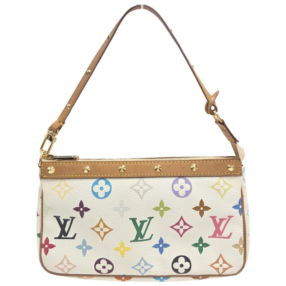 Louis Vuitton Blanc Monogram Multicolore Pochette Pouch (Pre-Owned)