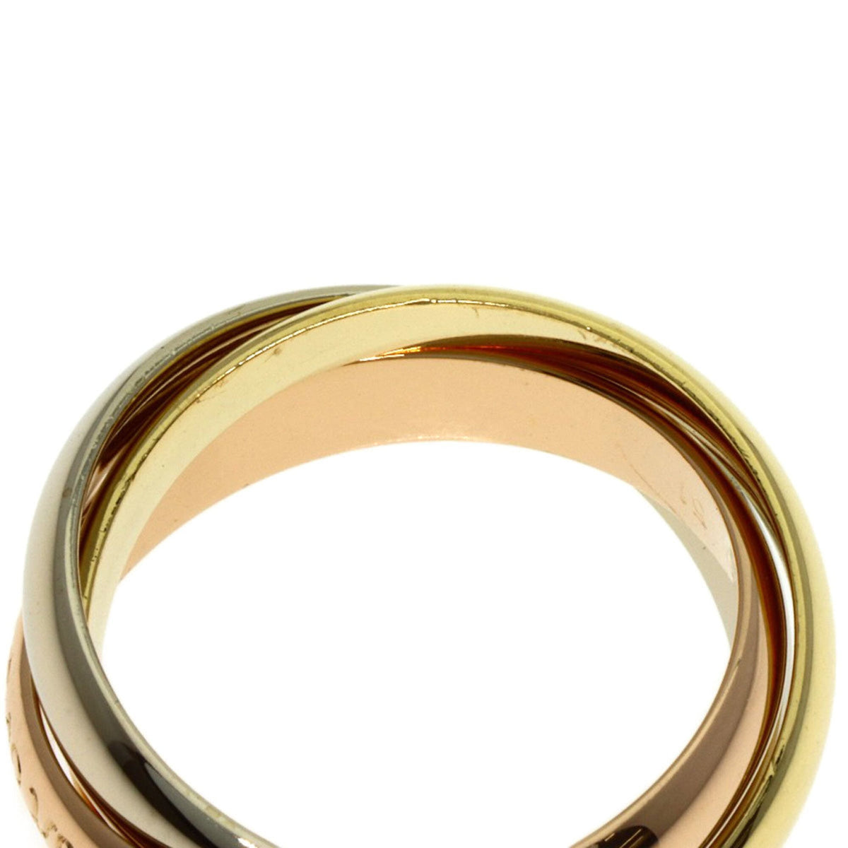 Cartier Trinity Pink White Yellow Band Ring (Pre-Owned)