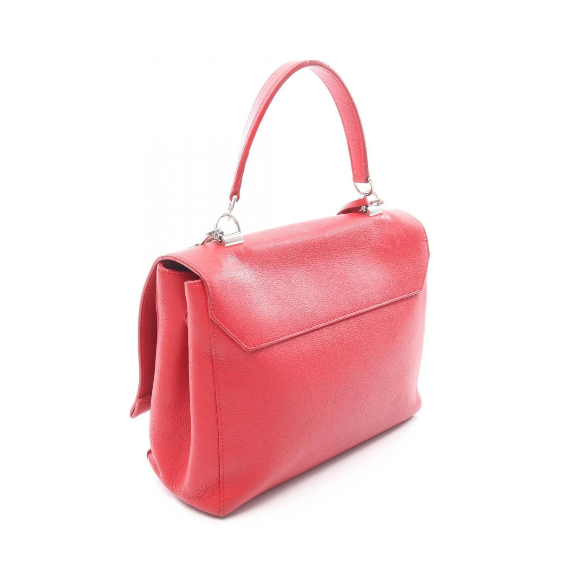 Louis Vuitton Red Color Ruby Leather Handbag (Pre-Owned)