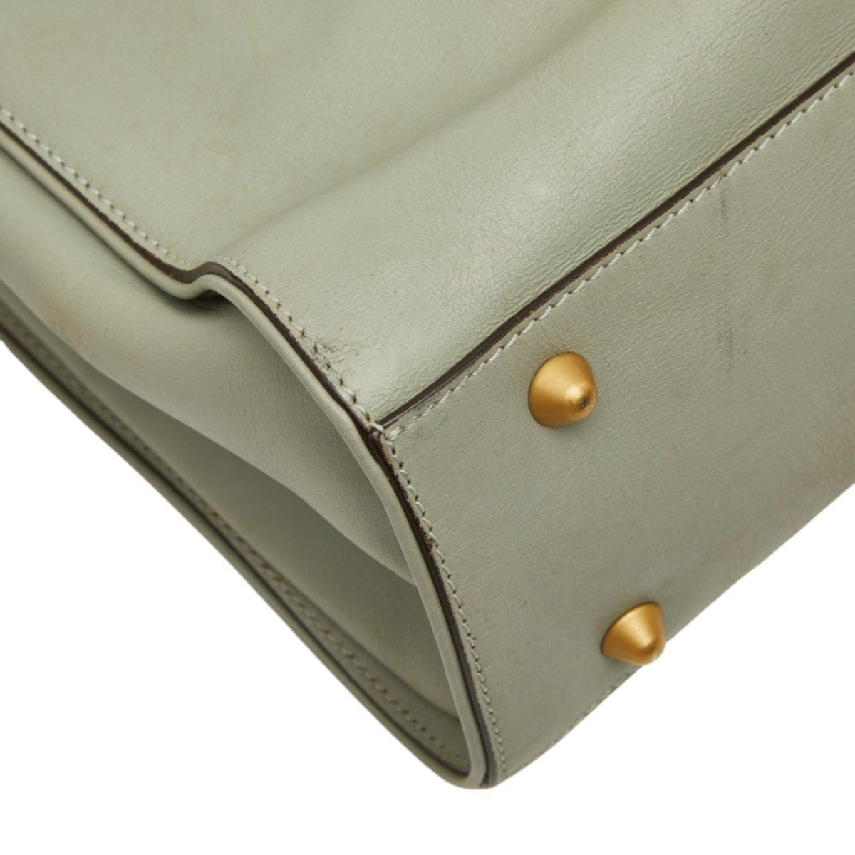 Chloé Green Leather Handbag Tote Bag (Pre-Owned)