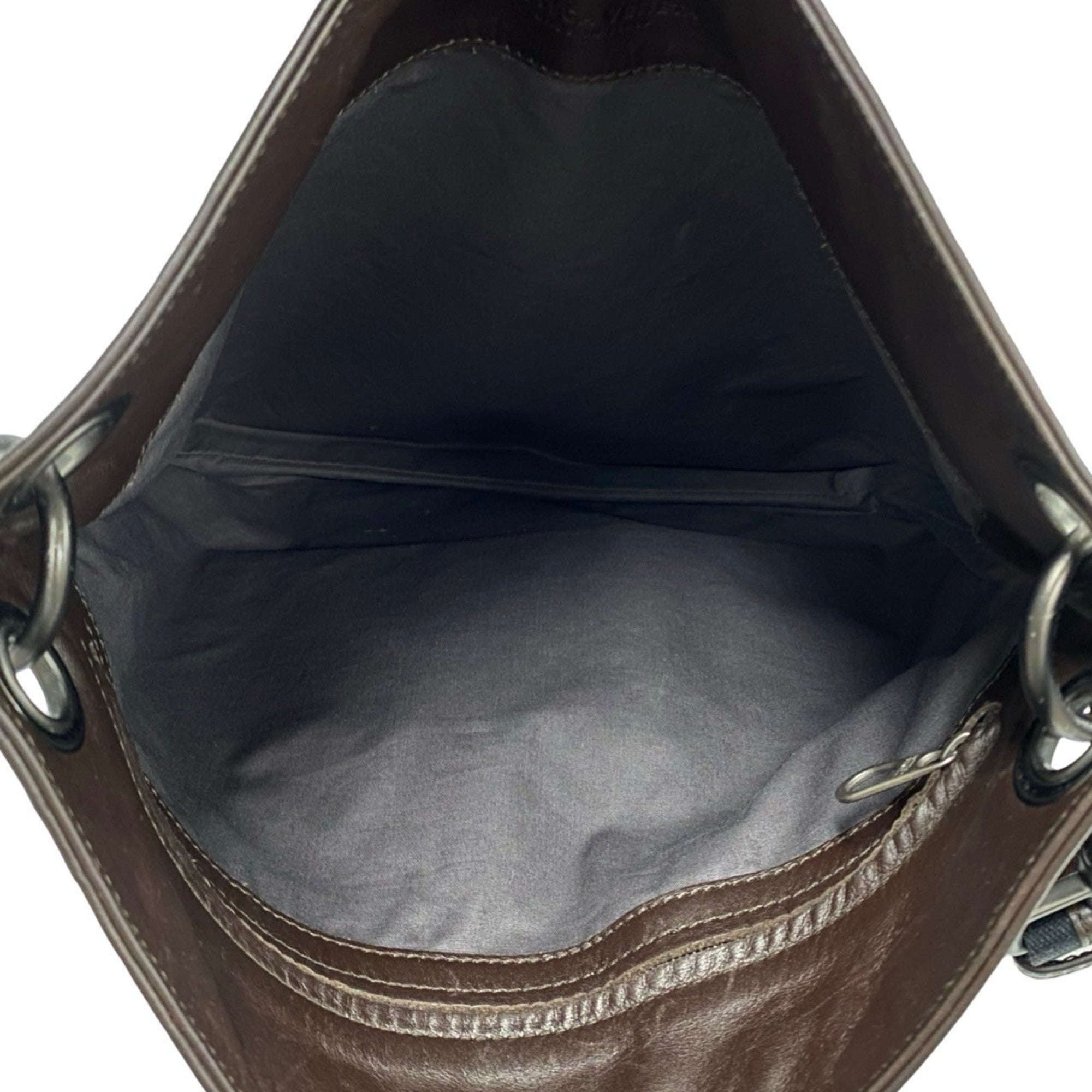 Bottega Veneta Brown Leather Pochette Shoulder Bag (Pre-Owned)
