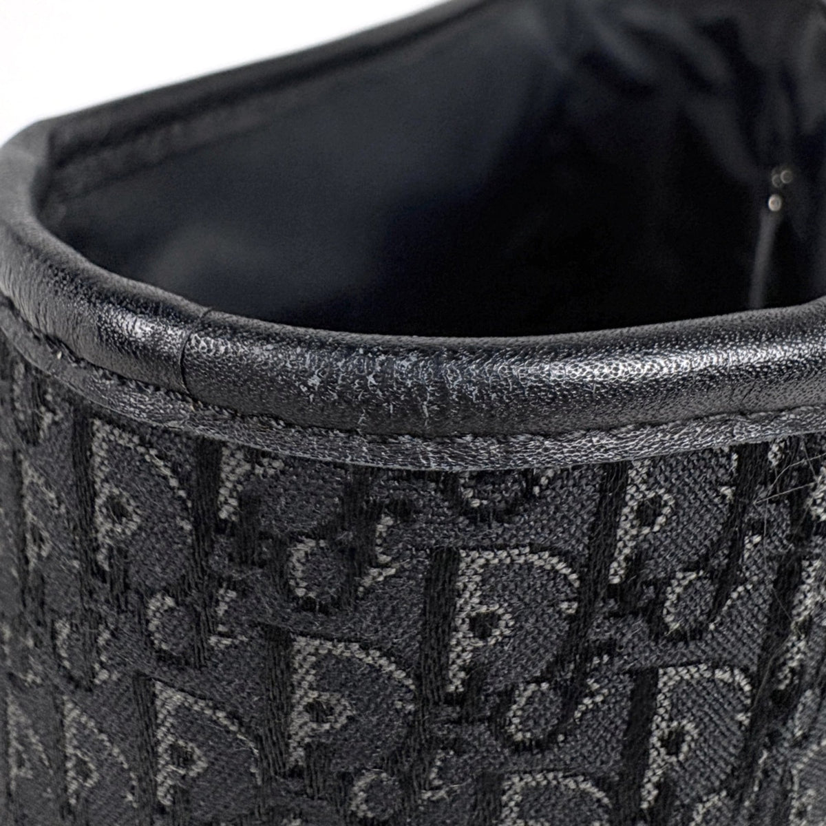 Christian Dior Trotter Black Canvas Leather Tote Bag (Pre-Owned)