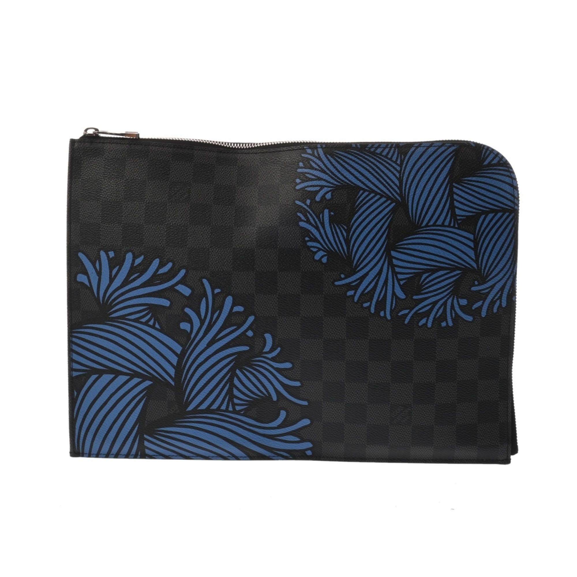 Louis Vuitton Black Damier Graphite Clutch Bag Pochette (Pre-Owned)