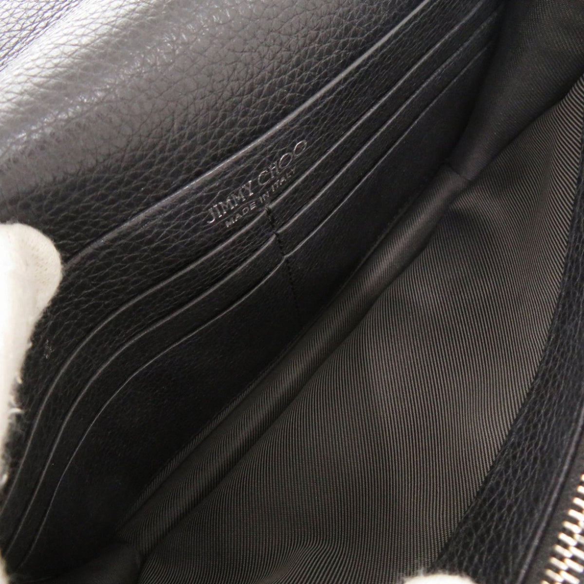 Jimmy Choo Black Leather Shoulder Bag (Pre-Owned)