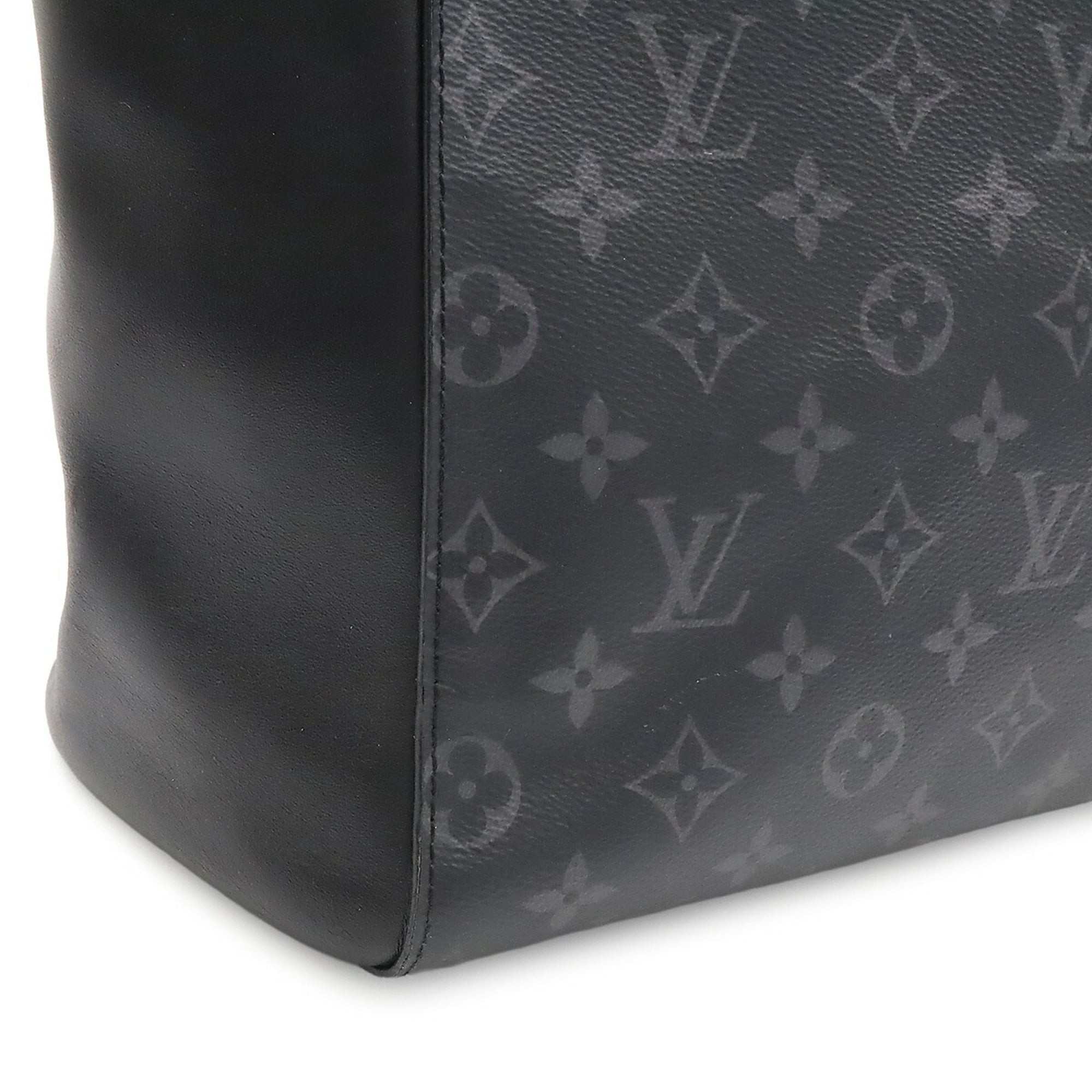 Louis Vuitton Black Gray Monogram Eclipse Canvas Pvc Coated Canvas Leather Handbag Pouch Tote Bag (Pre-Owned)