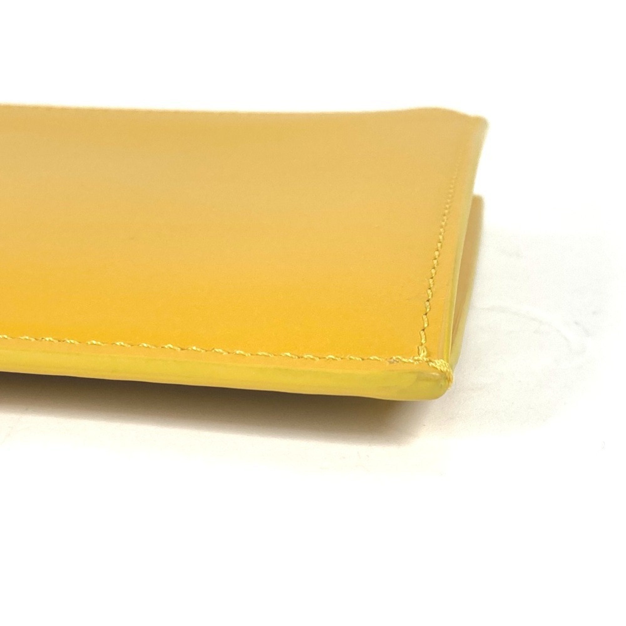 Fendi Yellow Leather Clutch Bag Pouch (Pre-Owned)