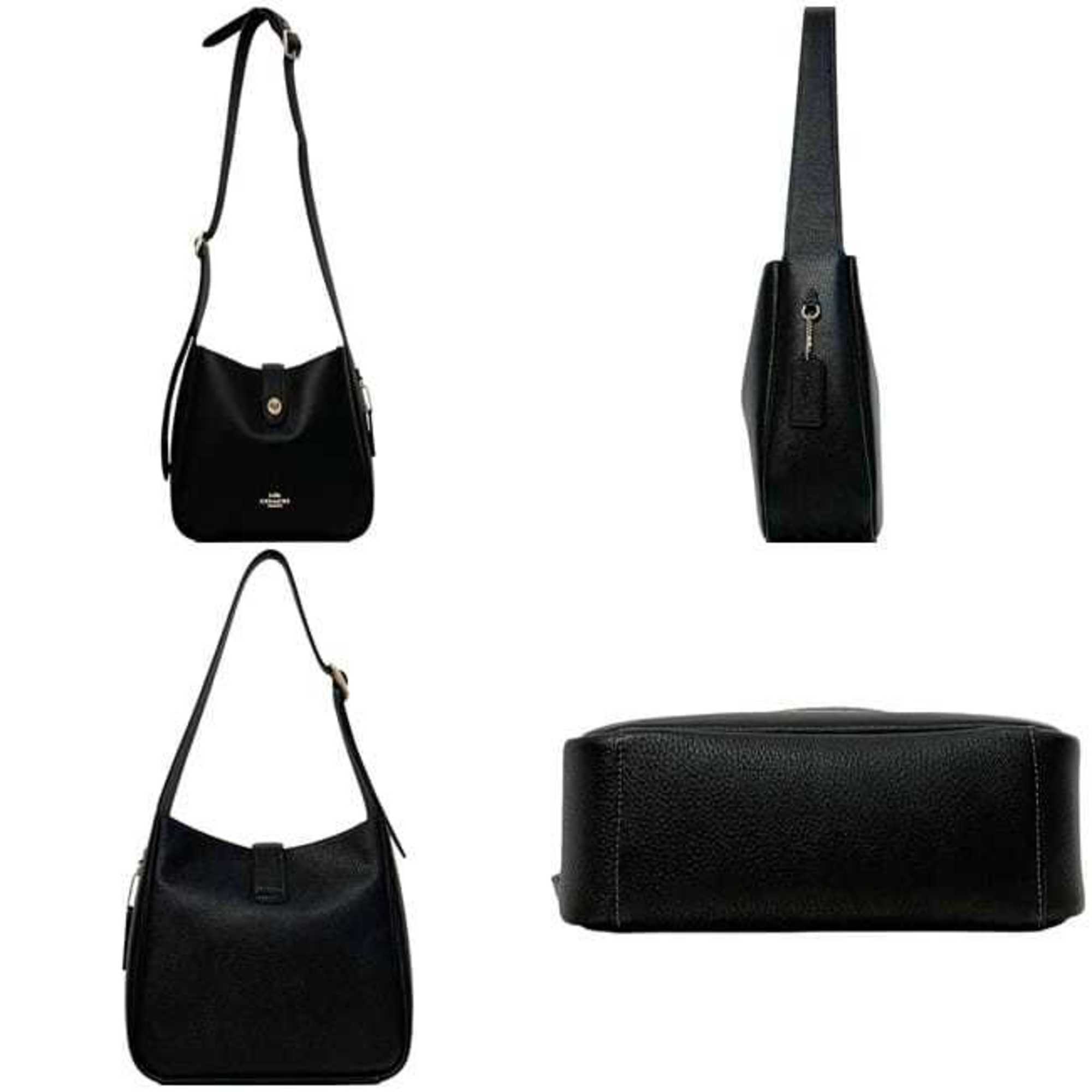 Coach Black Leather Shoulder Bag (Pre-Owned)