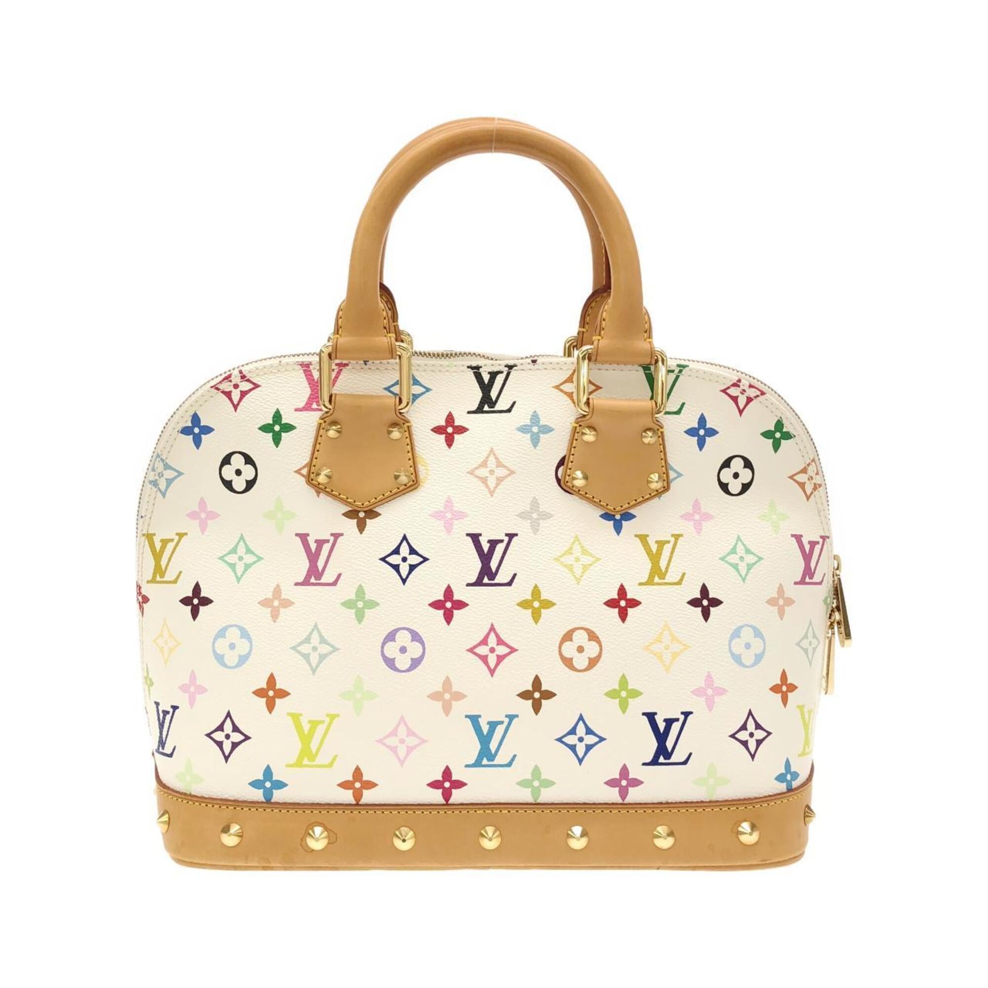 Louis Vuitton White Coated Canvas Handbag (Pre-Owned)