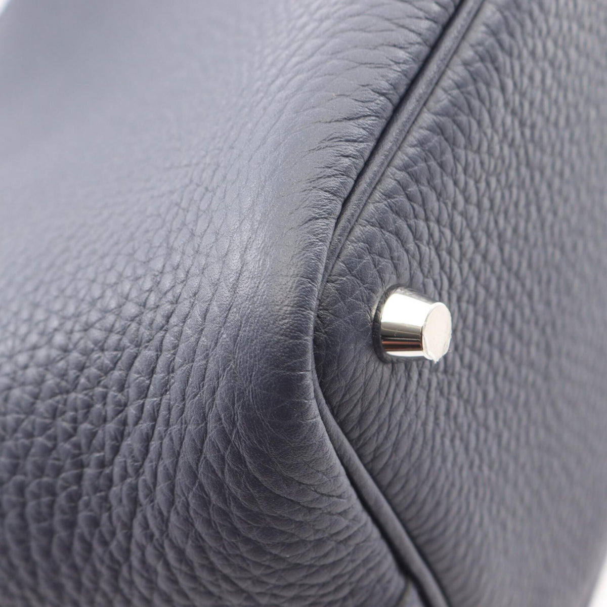 Hermes Blue Nuit Navy Taurillon Clemence Leather Leather Handbag (Pre-Owned)