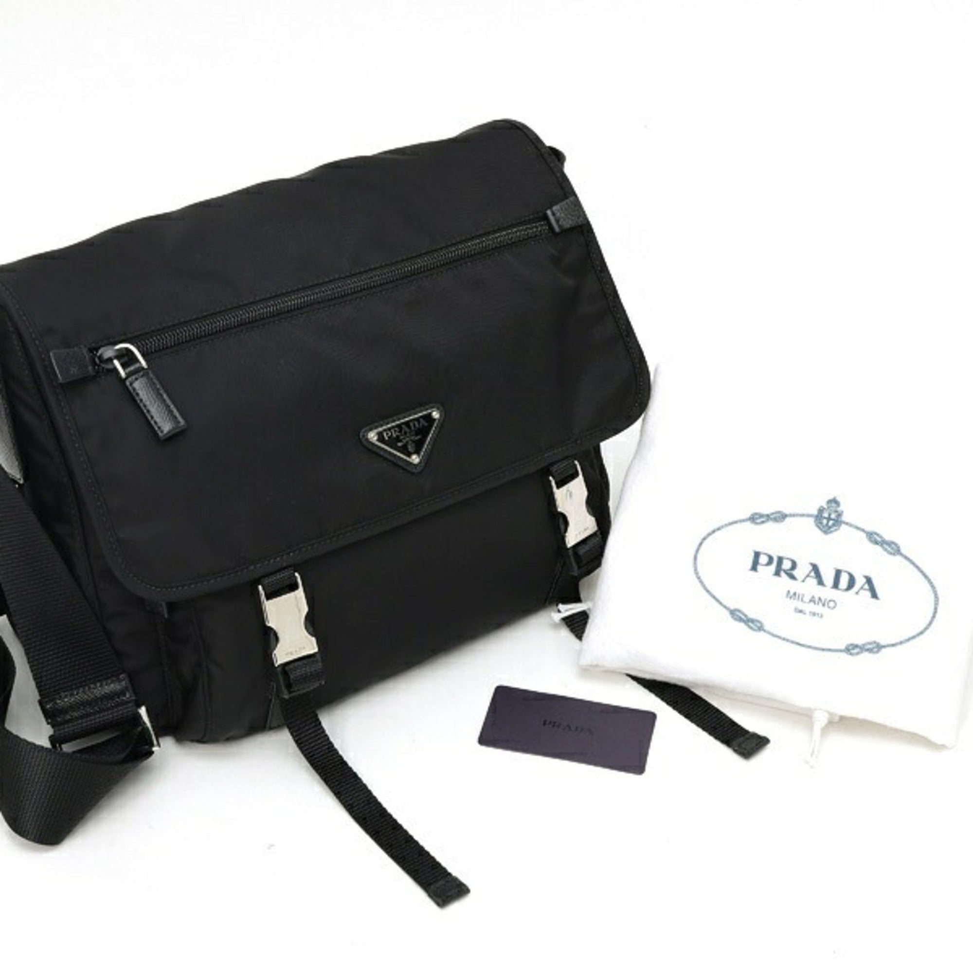 Prada Black Nylon Shoulder Bag (Pre-Owned)