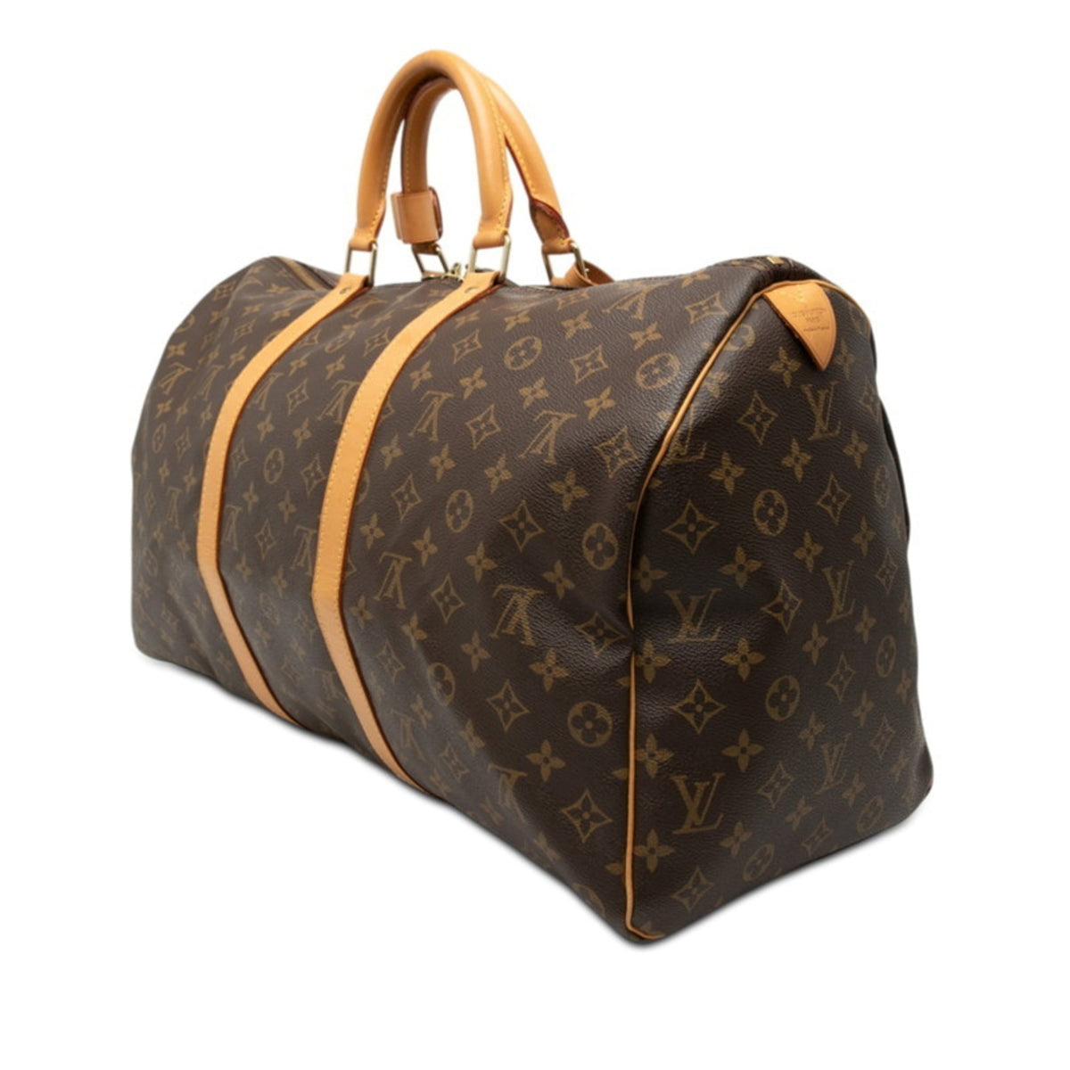 Louis Vuitton Brown Pvc Leather Boston Bag Handbag (Pre-Owned)