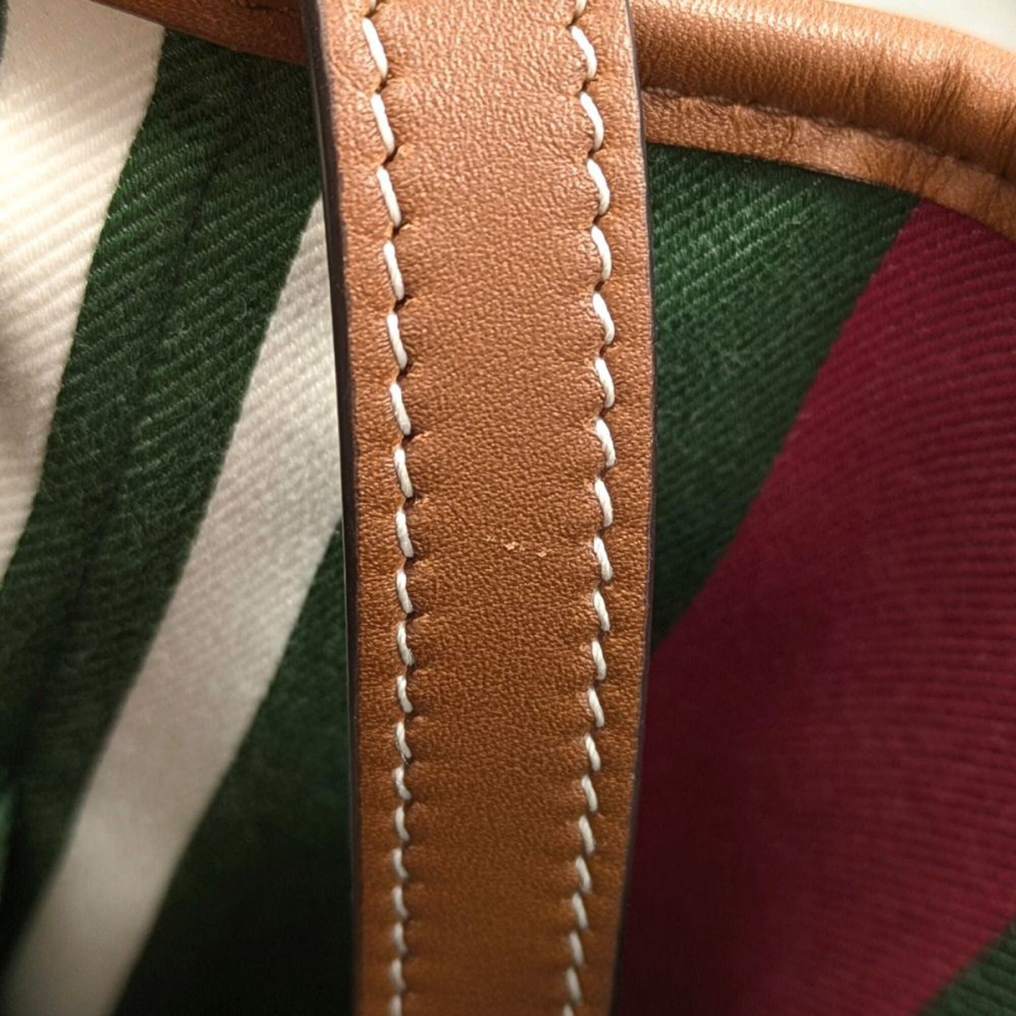 Gucci Beige Dark Brown Gg Supreme Handbag (Pre-Owned)
