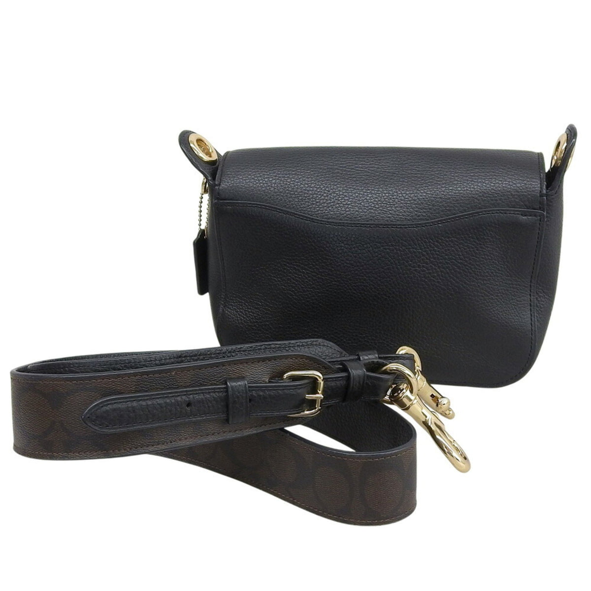 Coach Black Leather Shoulder Bag (Pre-Owned)