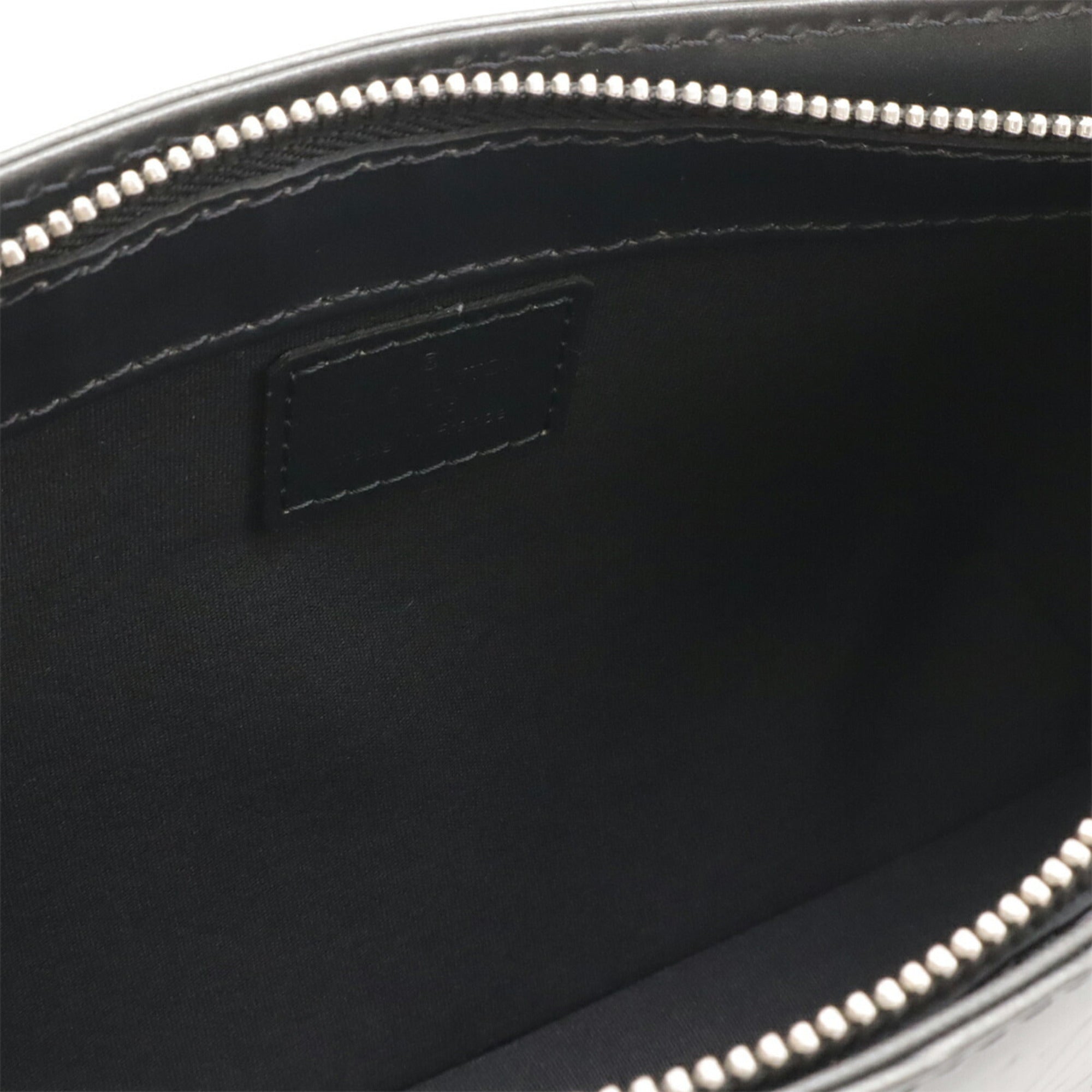 Louis Vuitton Noir Leather Handbag Shoulder Bag (Pre-Owned)
