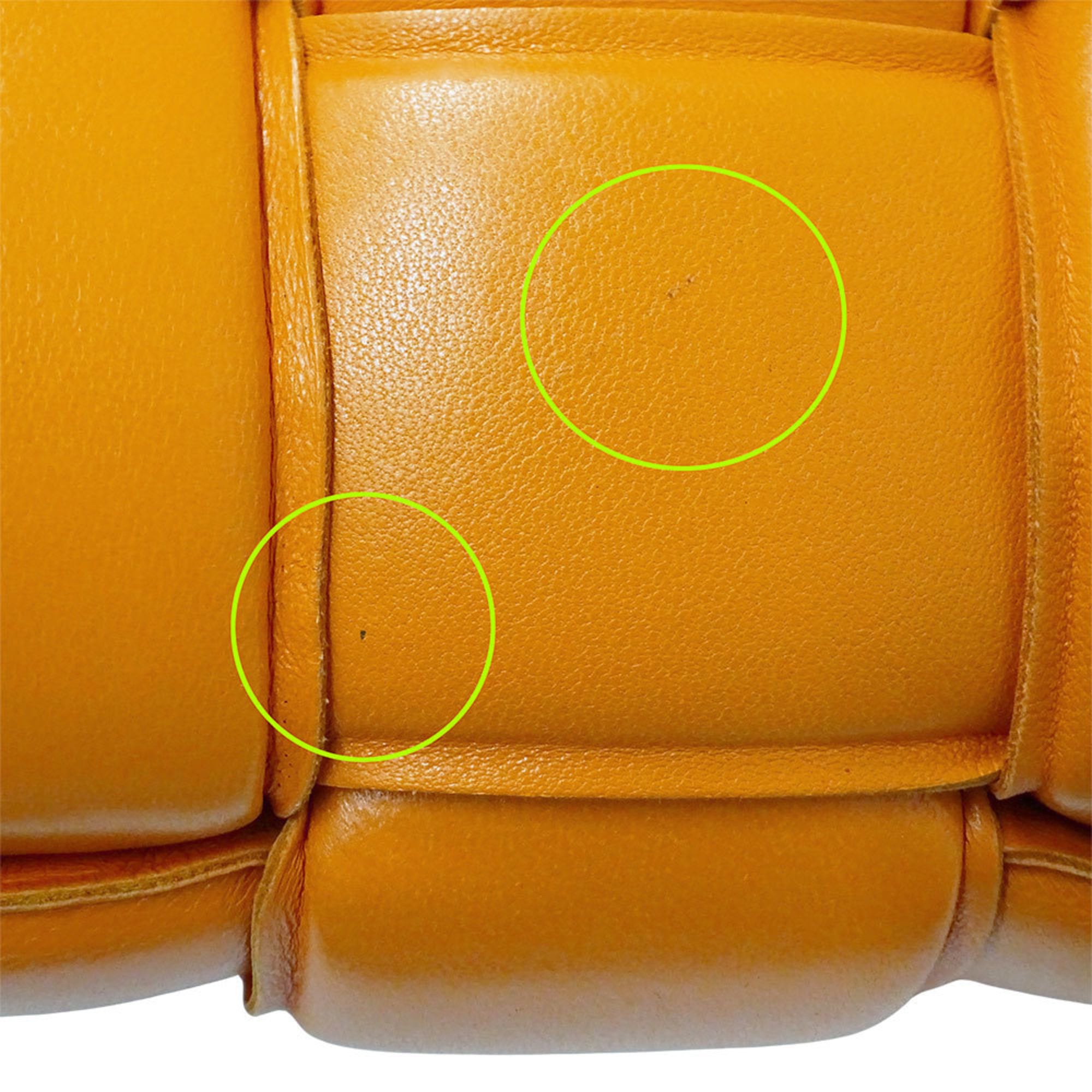 Bottega Veneta Orange Leather Handbag Shoulder Bag (Pre-Owned)