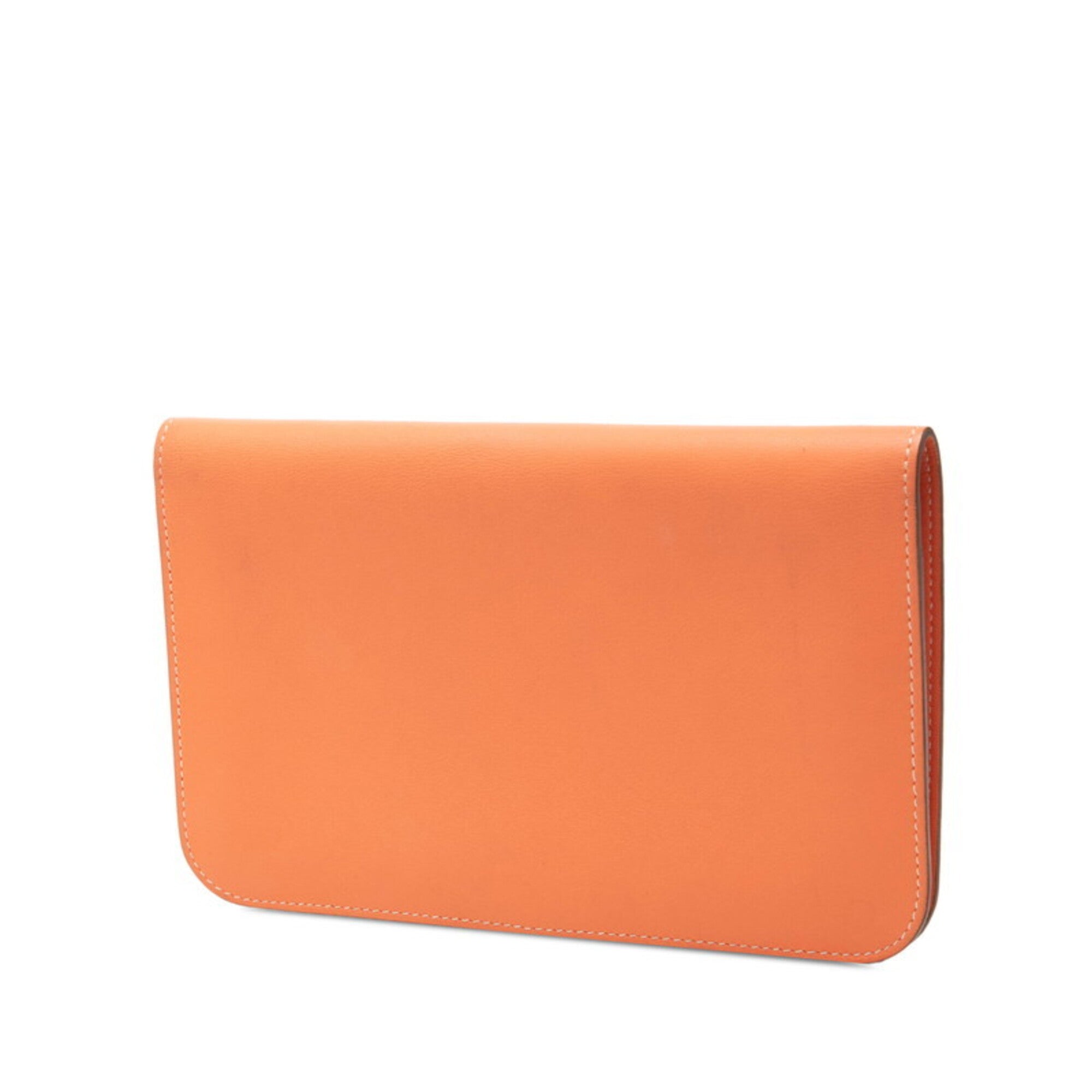 Hermes Orange Swift Leather Long Wallet (Bi-Fold) (Pre-Owned)