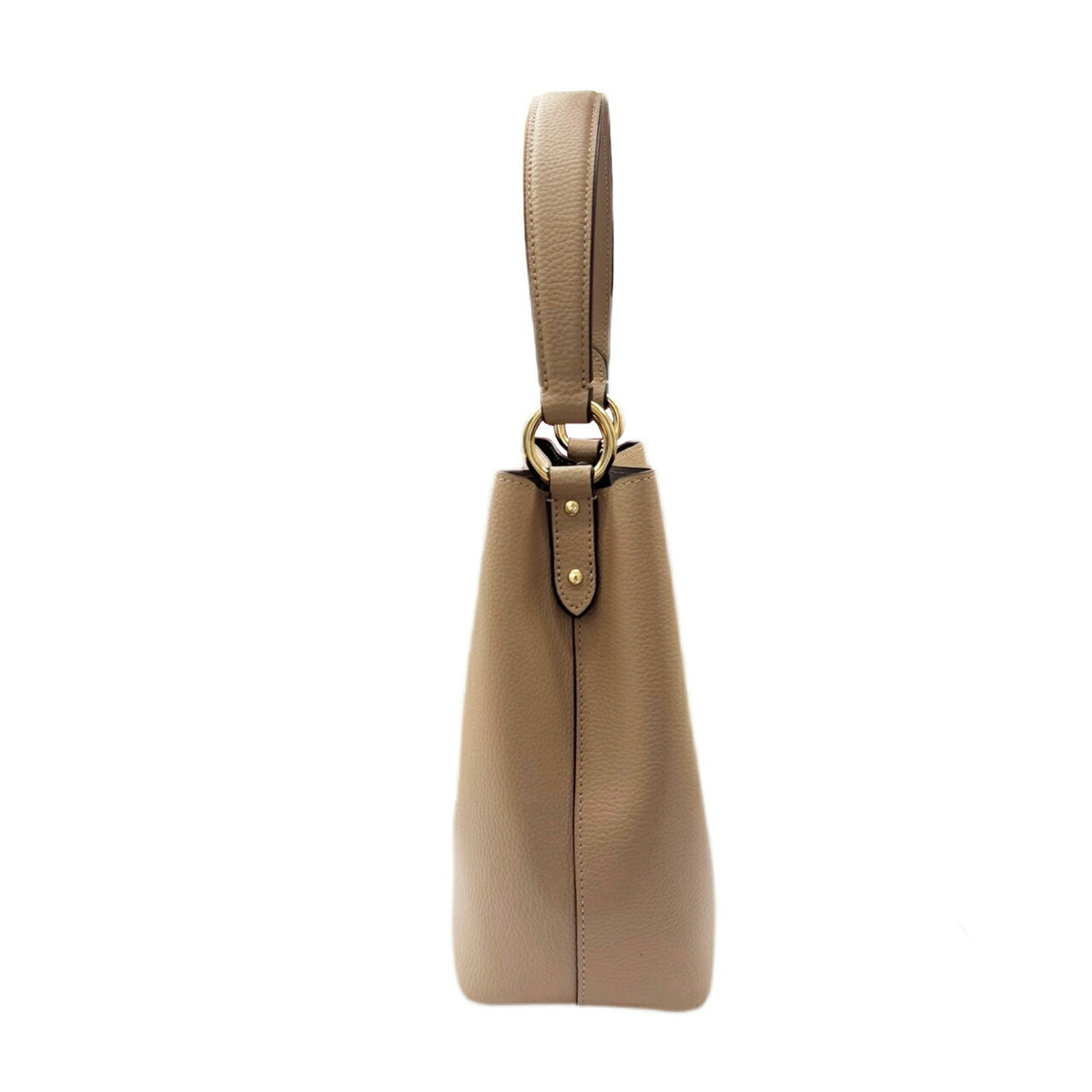 Coach Beige Leather Handbag Shoulder Bag (Pre-Owned)